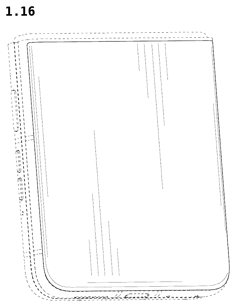 Patent USD1076851 Figure 16 – Folding mobile phone