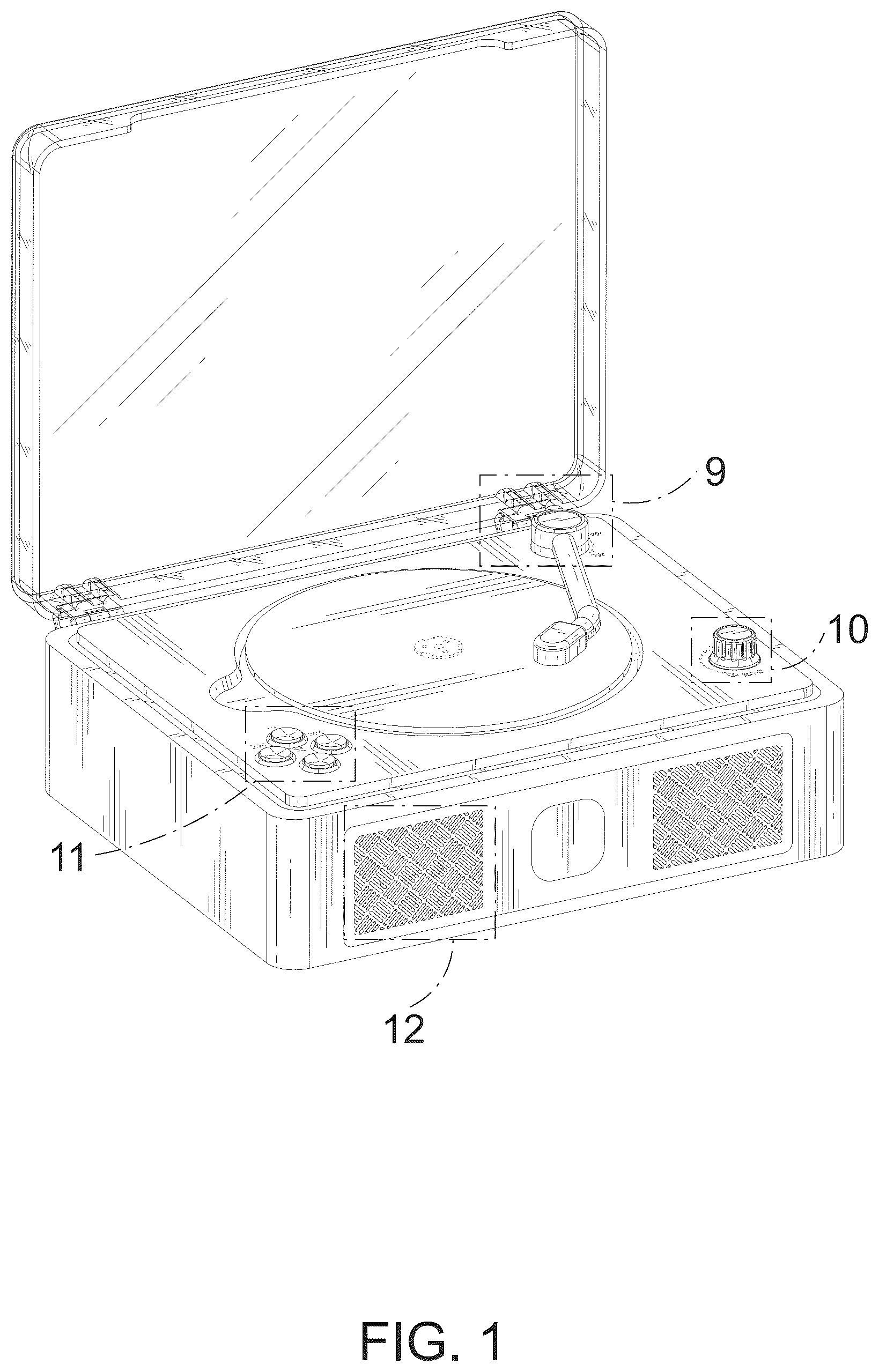 Patent USD1076856 — Phonograph — Figure 1