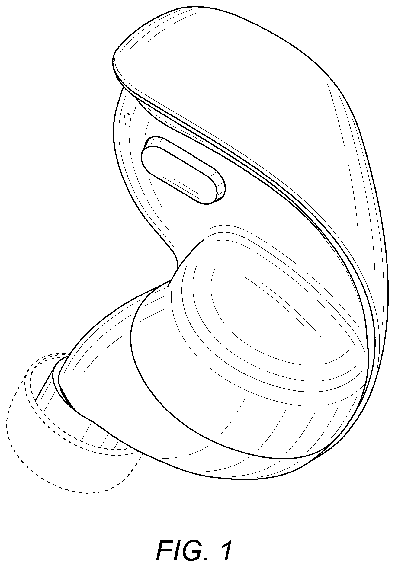 Patent USD1076869 — Earphone — Figure 1