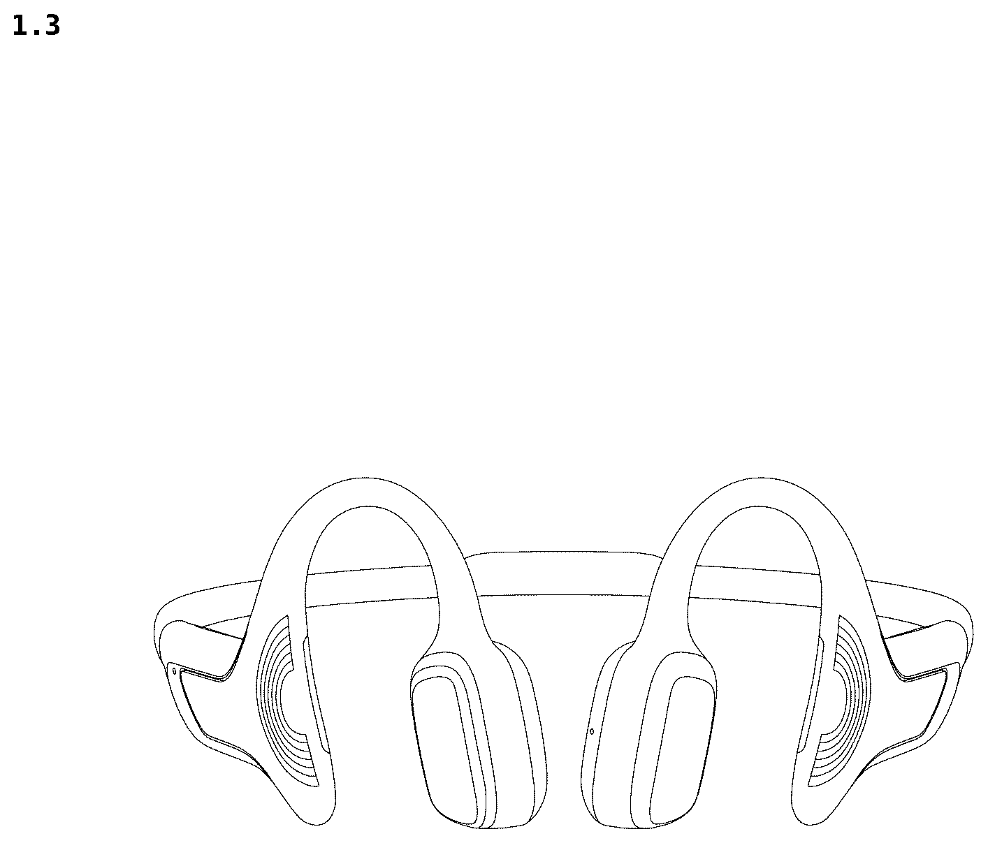 Patent USD1076873 Figure 3 – Bone conduction headphone