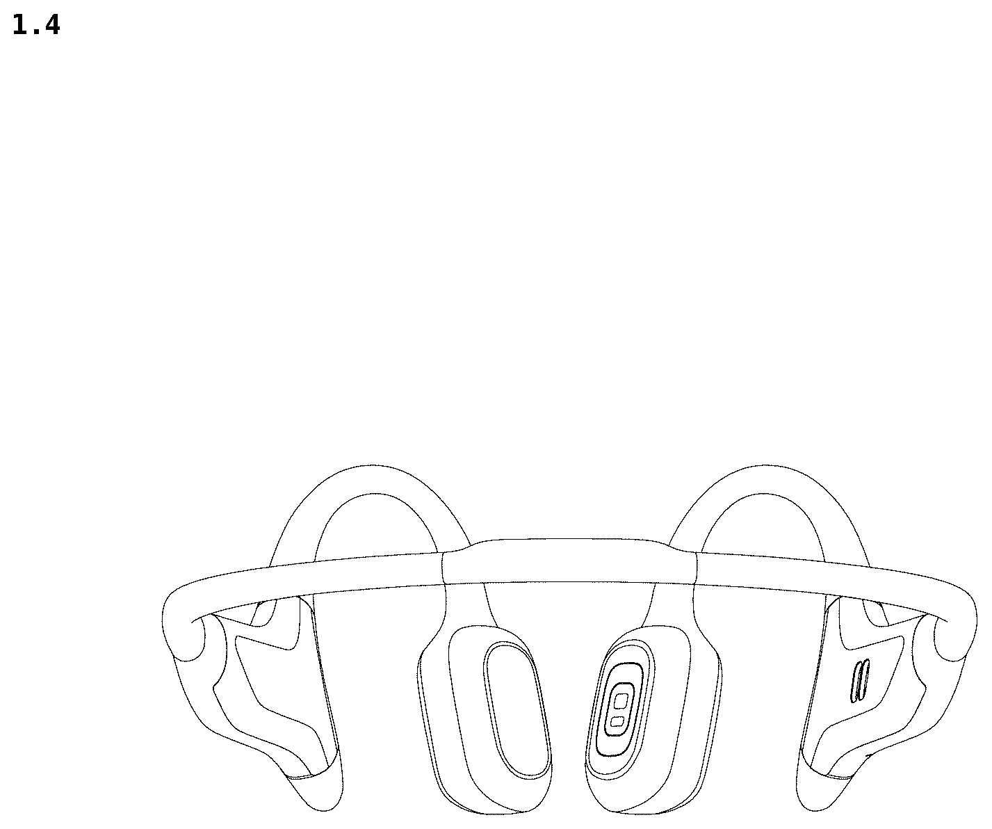 Patent USD1076873 Figure 4 – Bone conduction headphone