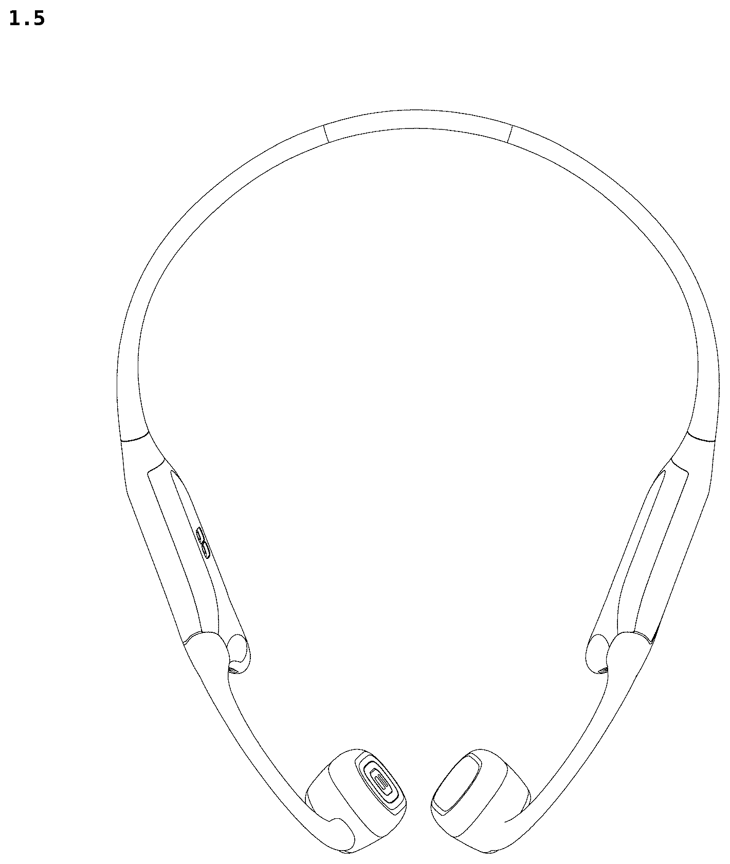 Patent USD1076873 Figure 5 – Bone conduction headphone