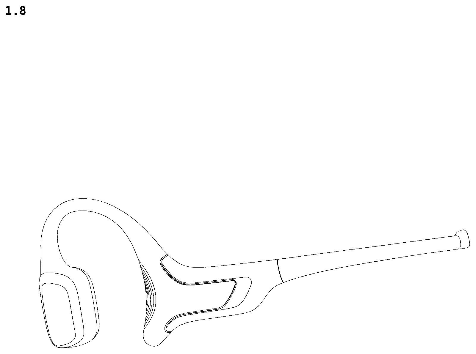 Patent USD1076873 Figure 8 – Bone conduction headphone