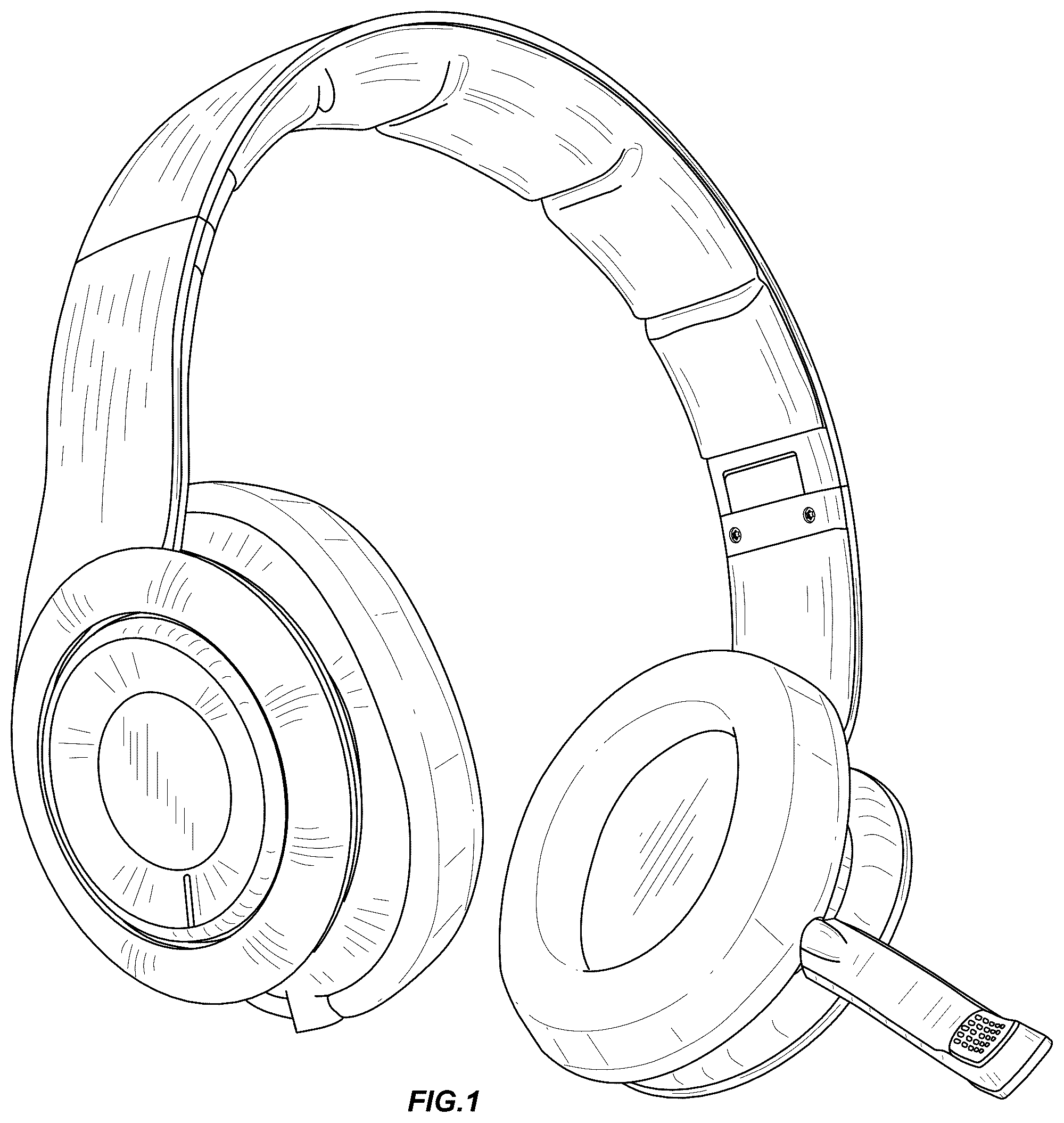 Patent USD1076874 Figure 1 – Headset