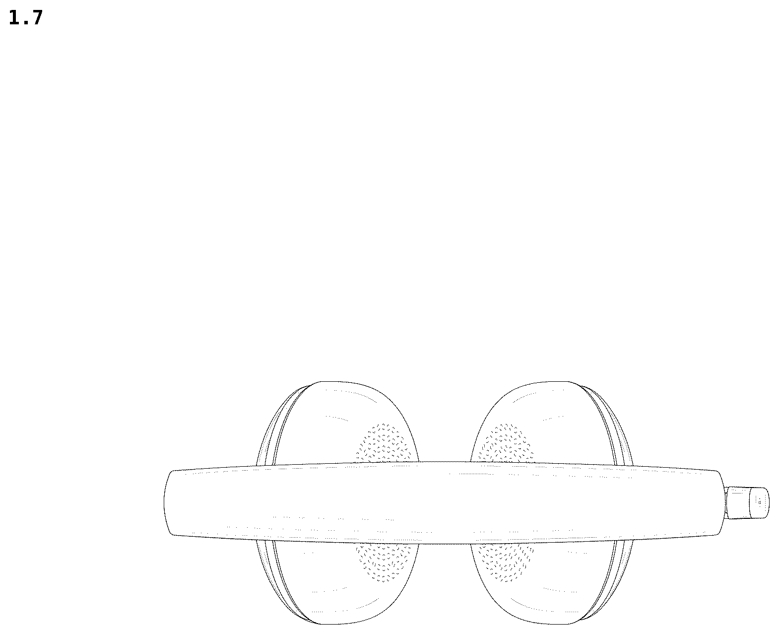 Patent USD1076875 Figure 7 – Headset for telephones with earphones and microphones combined