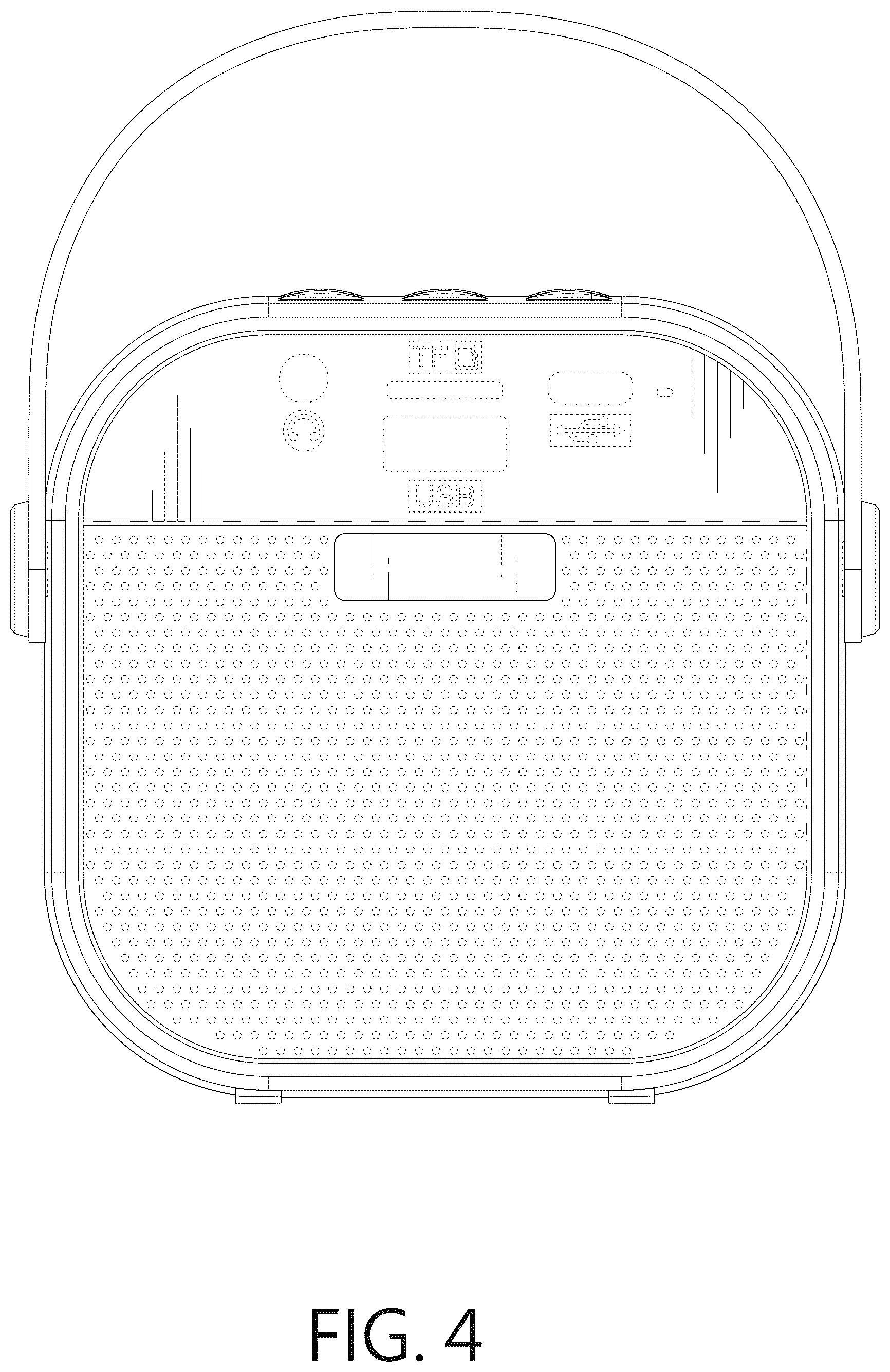 Patent USD1076878 Figure 4 – Portable audio