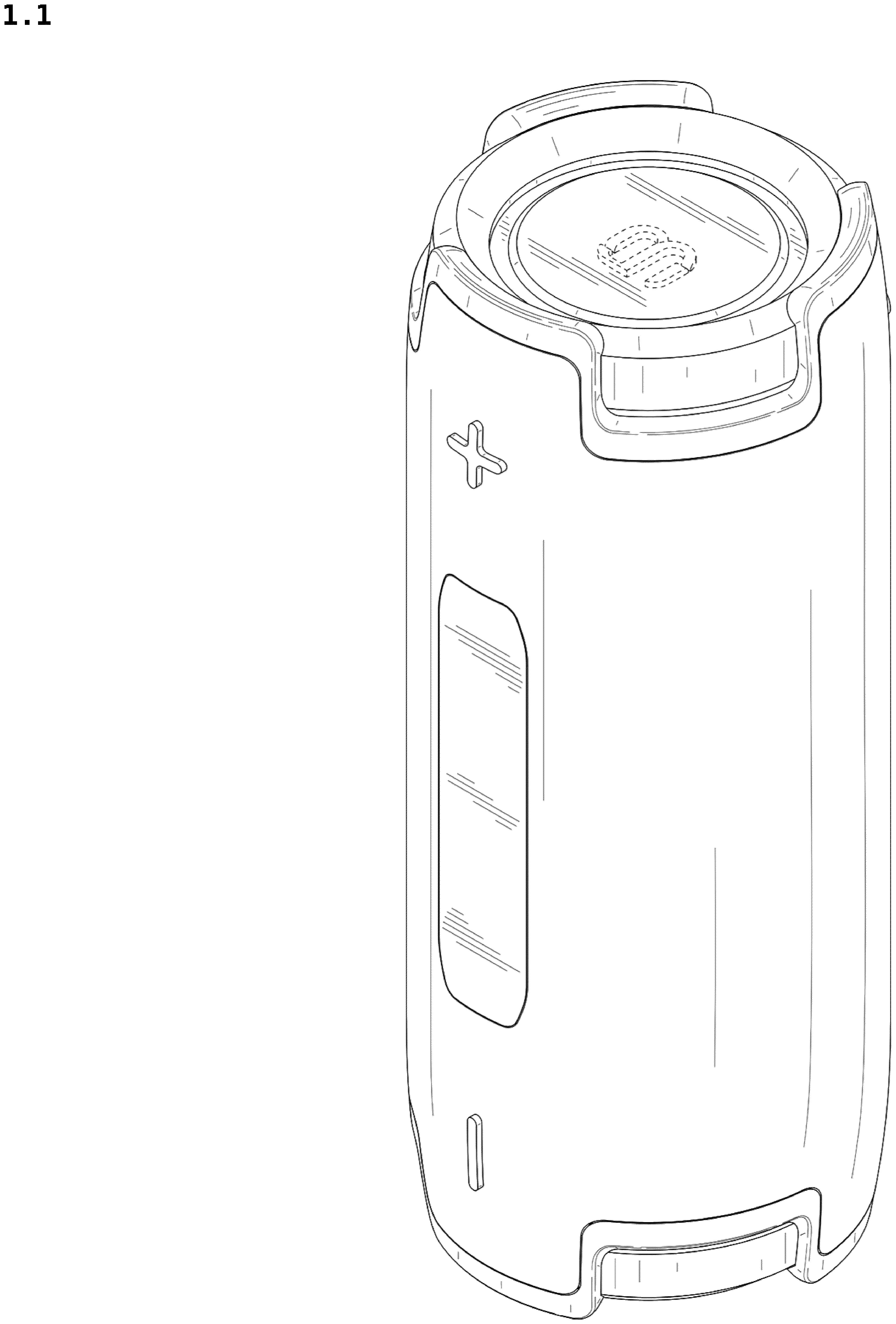 Patent USD1076881 Figure 1 – Speaker