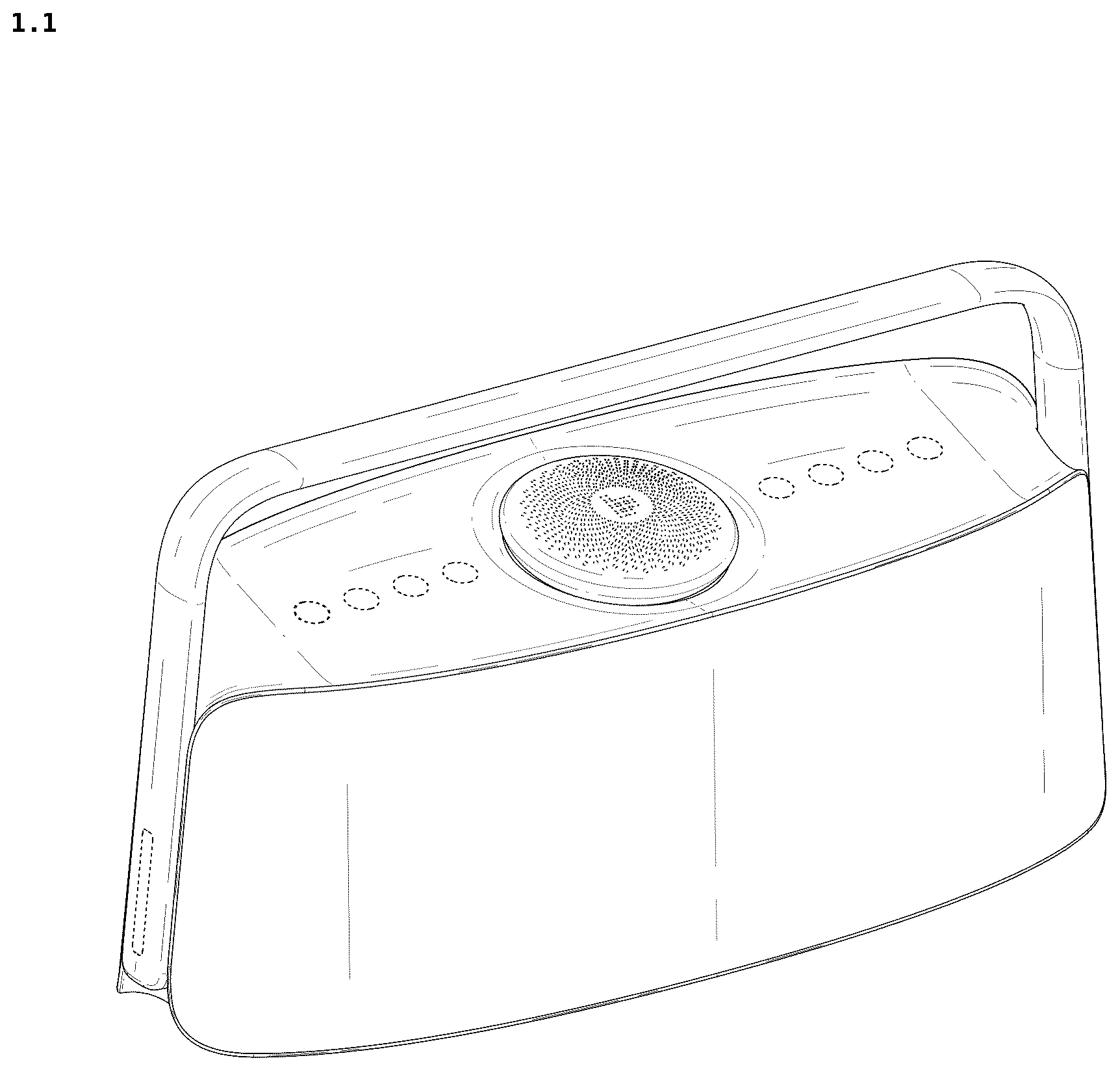 Patent USD1076883 Figure 1 – Speaker