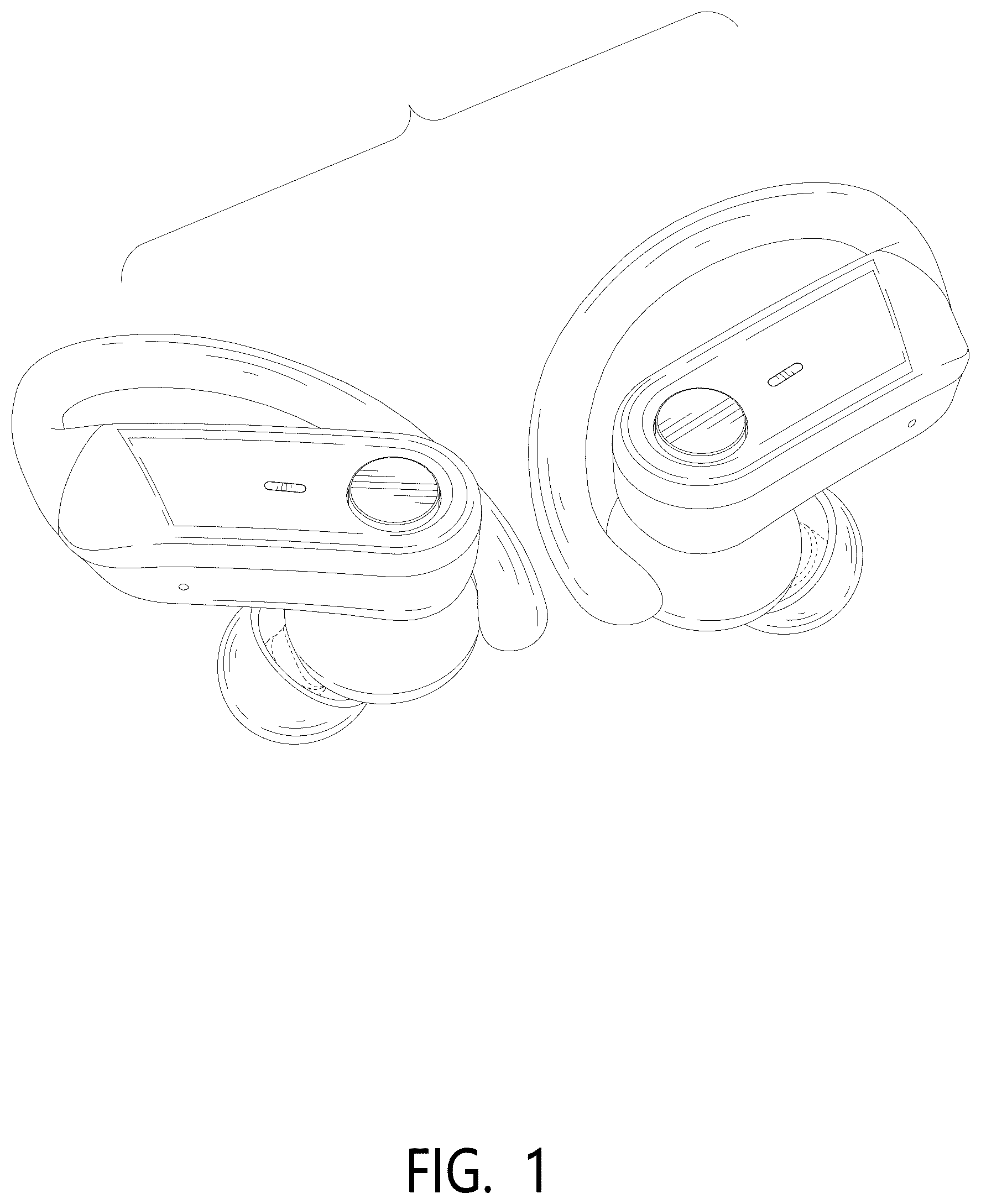 Patent USD1076884 — Wireless earphones with charging case — Figure 1