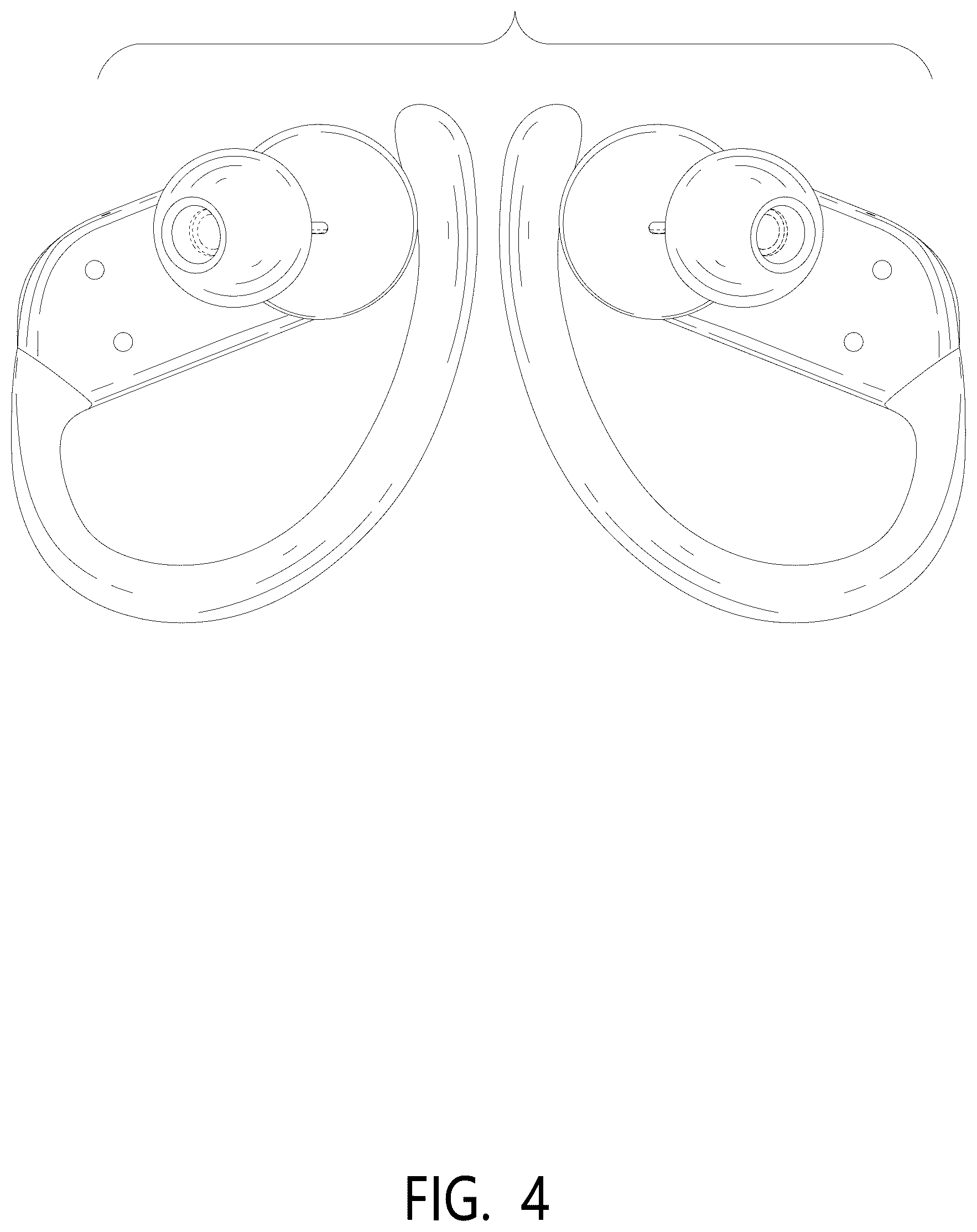 Patent USD1076884 Figure 4 – Wireless earphones with charging case