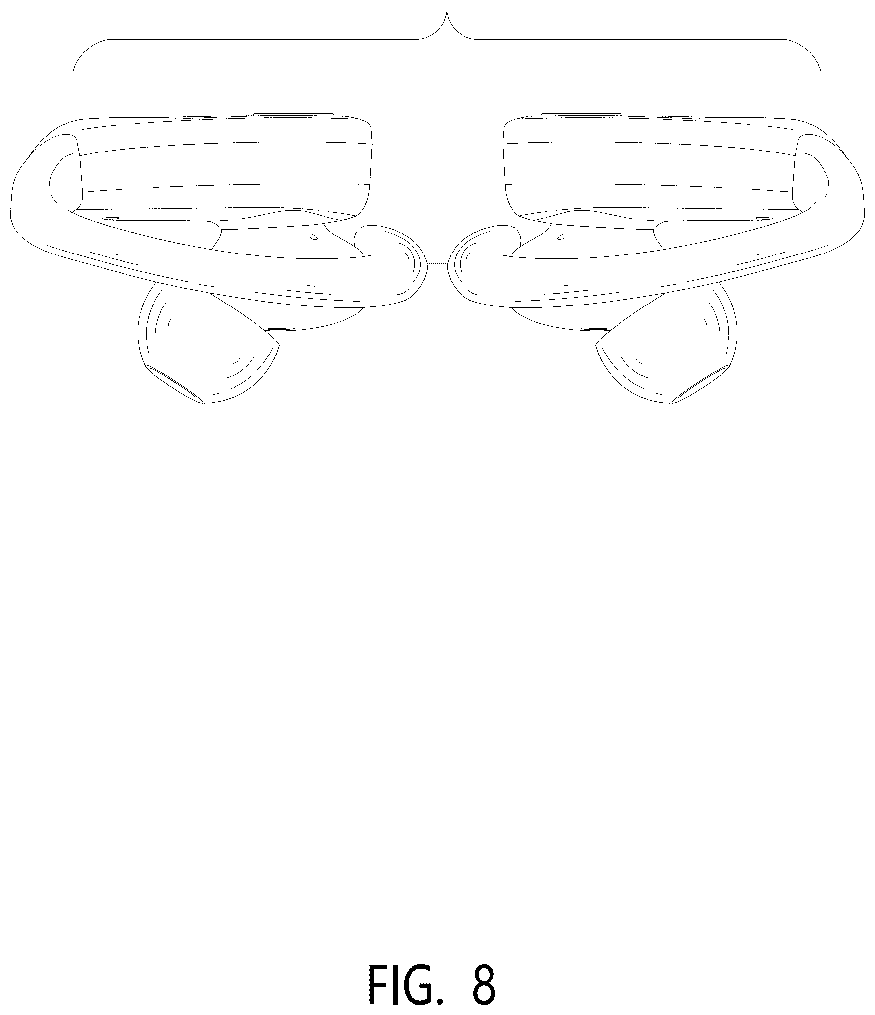 Patent USD1076884 Figure 8 – Wireless earphones with charging case