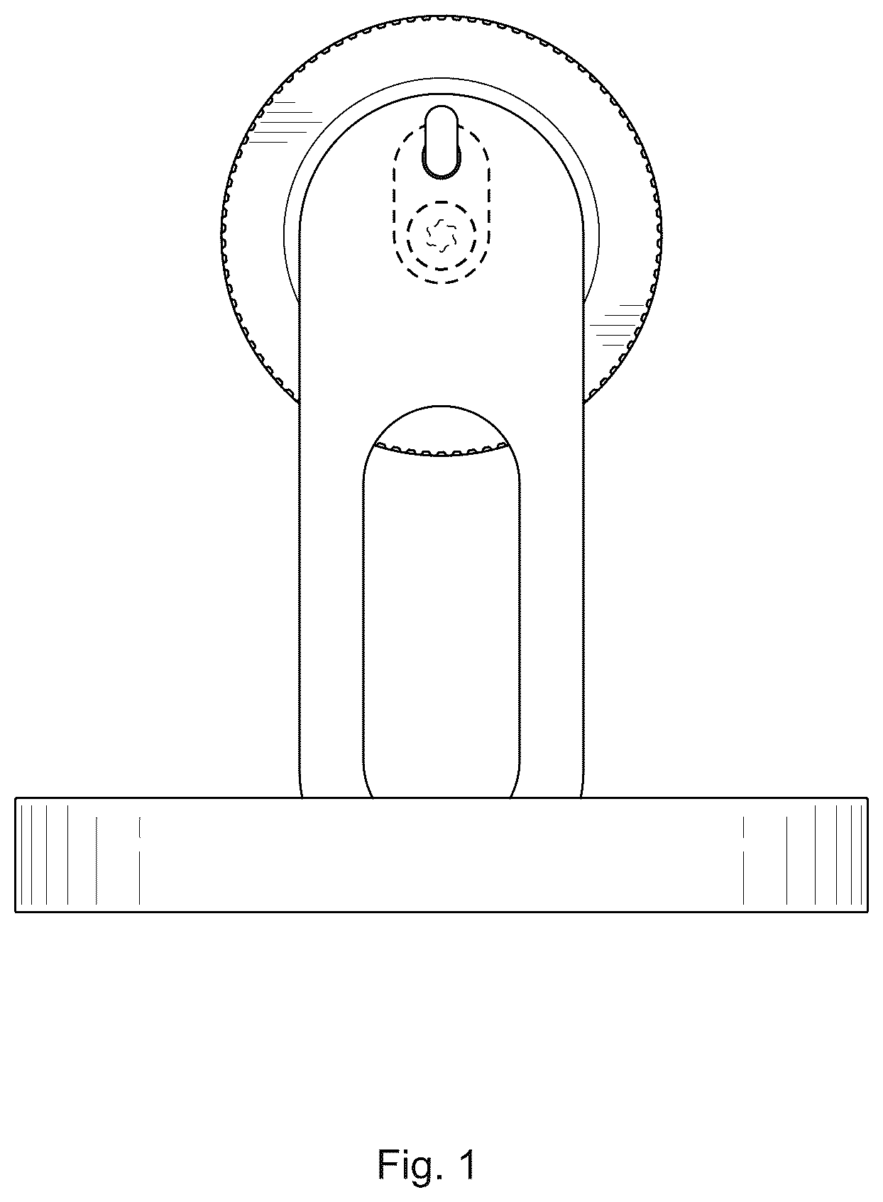 Patent USD1076885 Figure 1 – Wall mount for an audio device