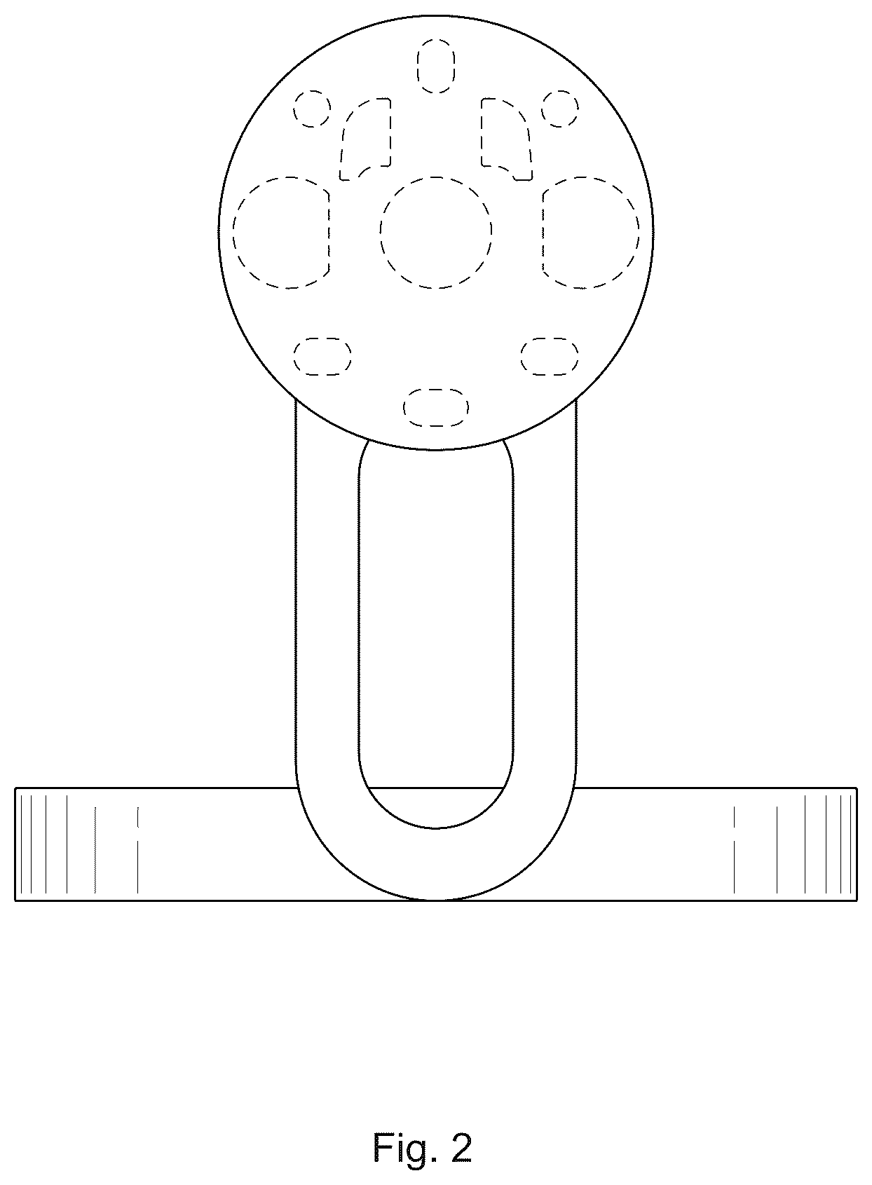 Patent USD1076885 Figure 2 – Wall mount for an audio device