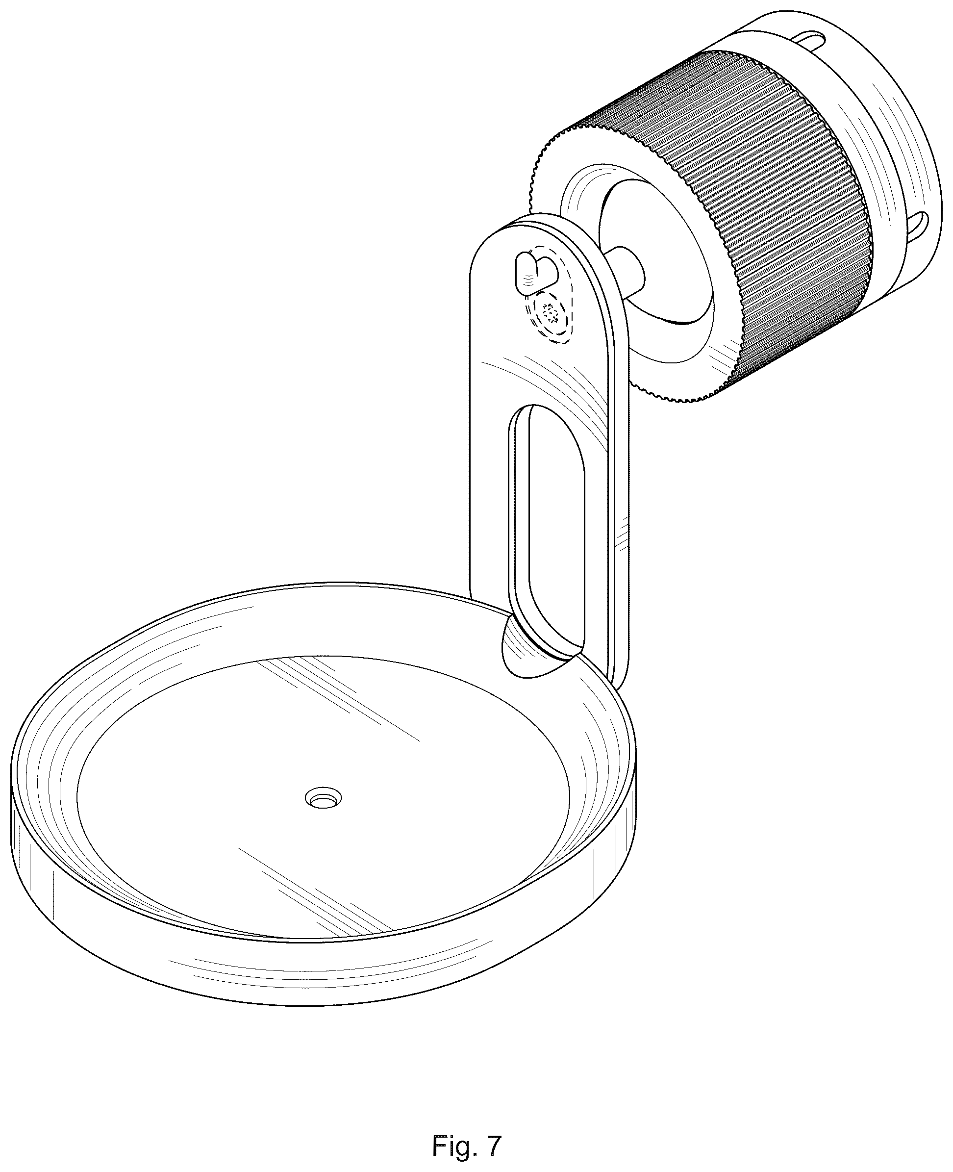 Patent USD1076885 Figure 7 – Wall mount for an audio device