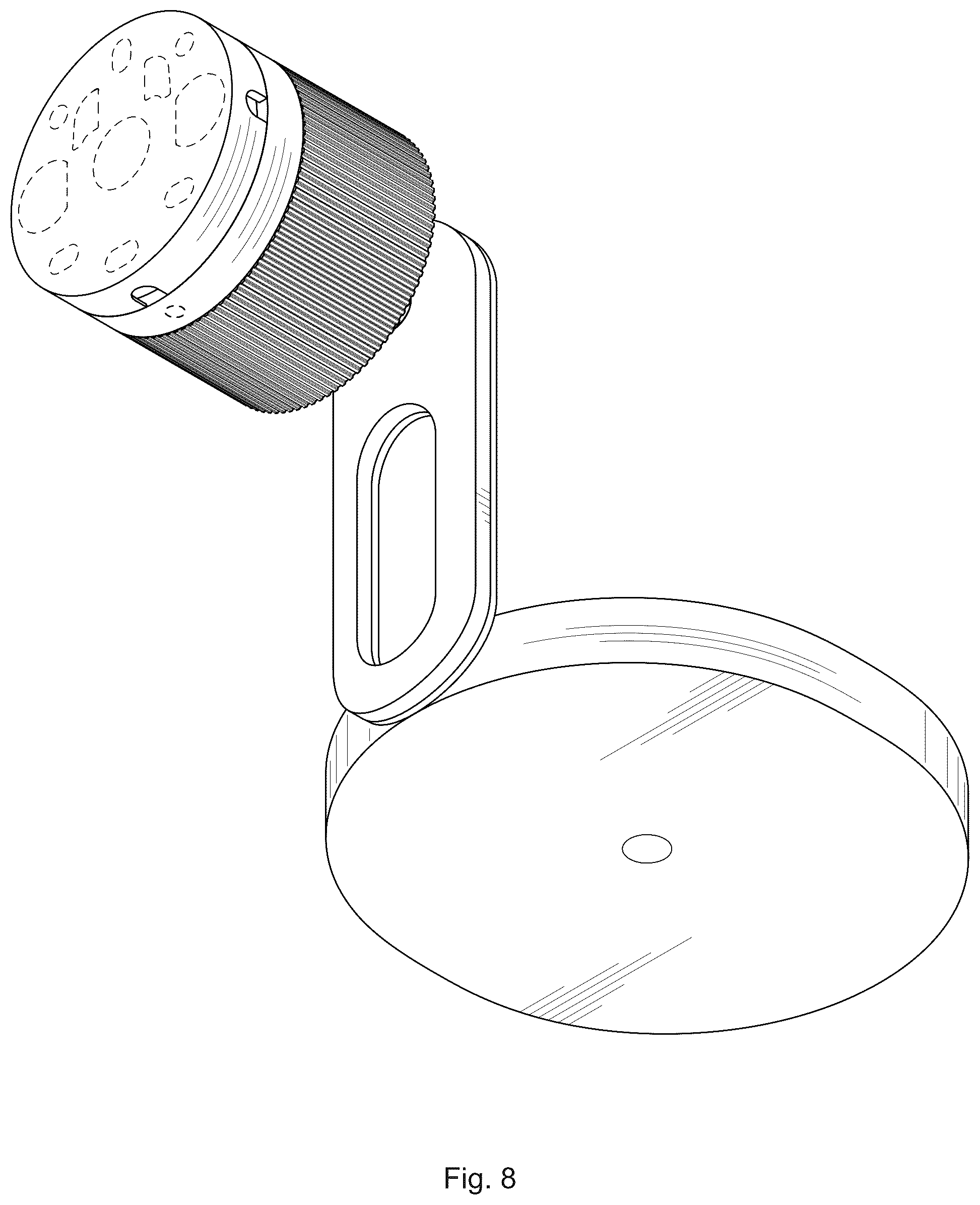 Patent USD1076885 Figure 8 – Wall mount for an audio device