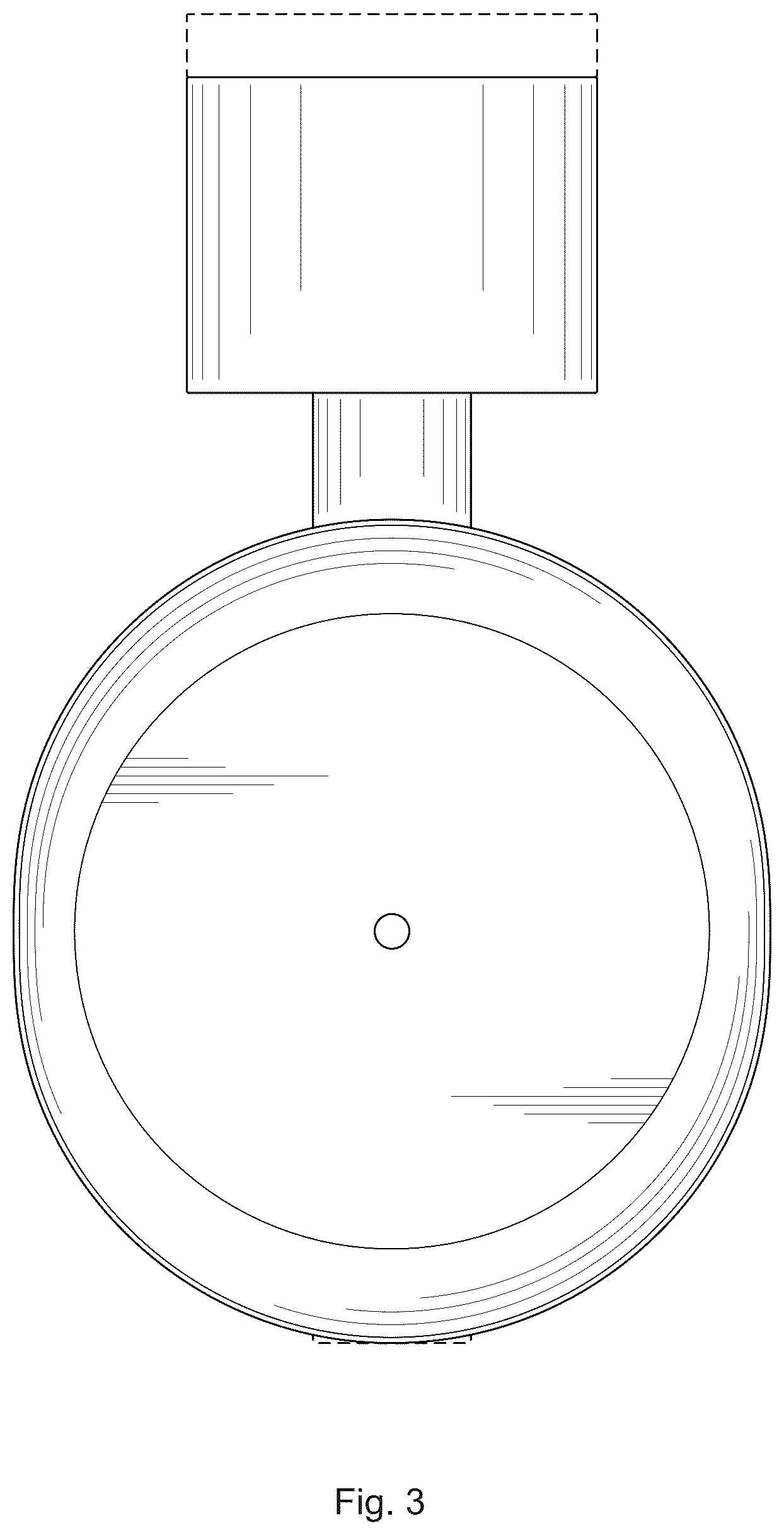 Patent USD1076886 Figure 3 – Wall mount for an audio device