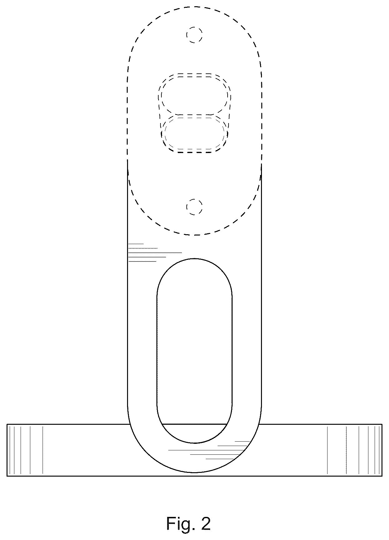 Patent USD1076887 Figure 2 – Wall mount for an audio device