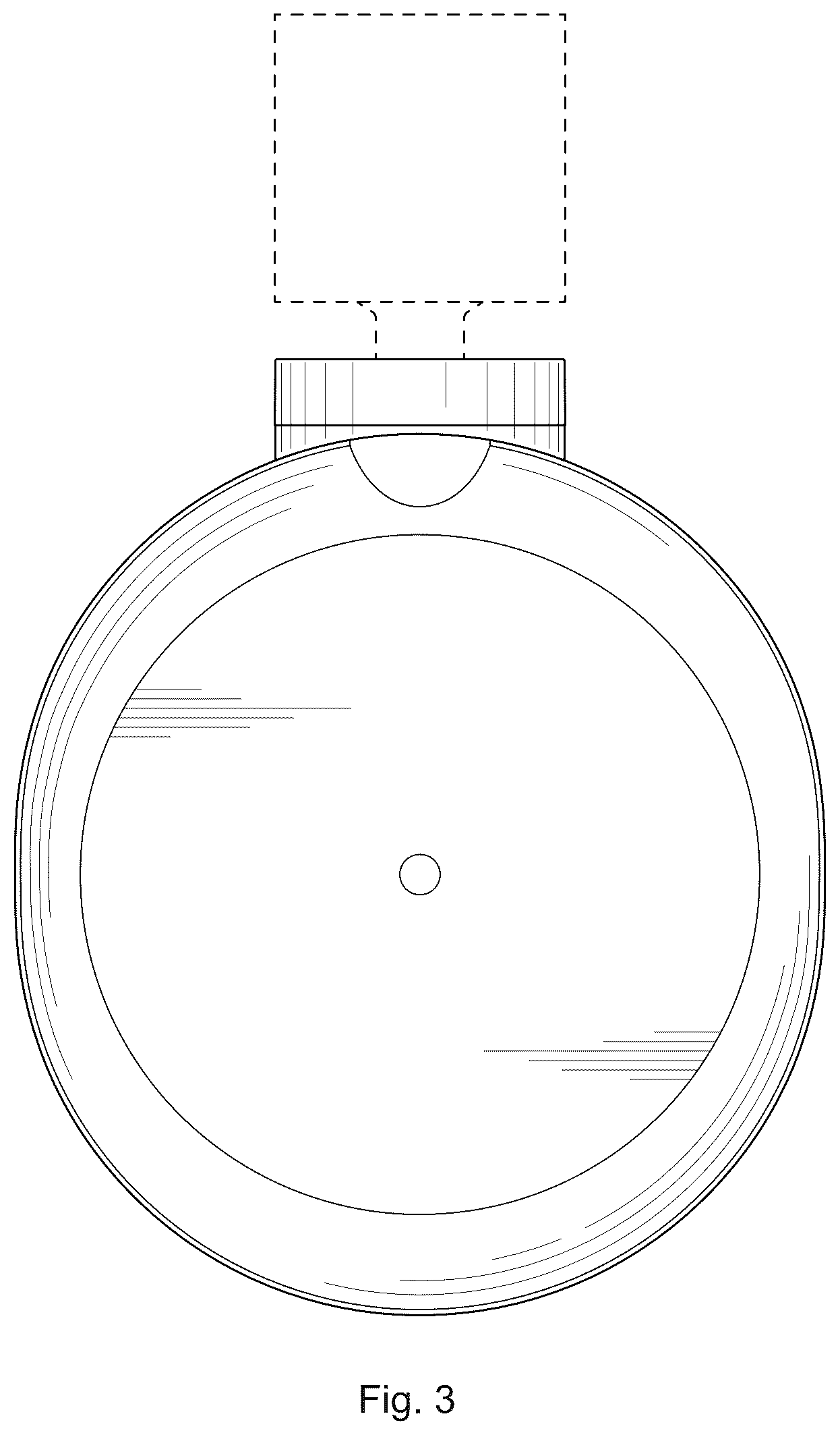 Patent USD1076887 Figure 3 – Wall mount for an audio device