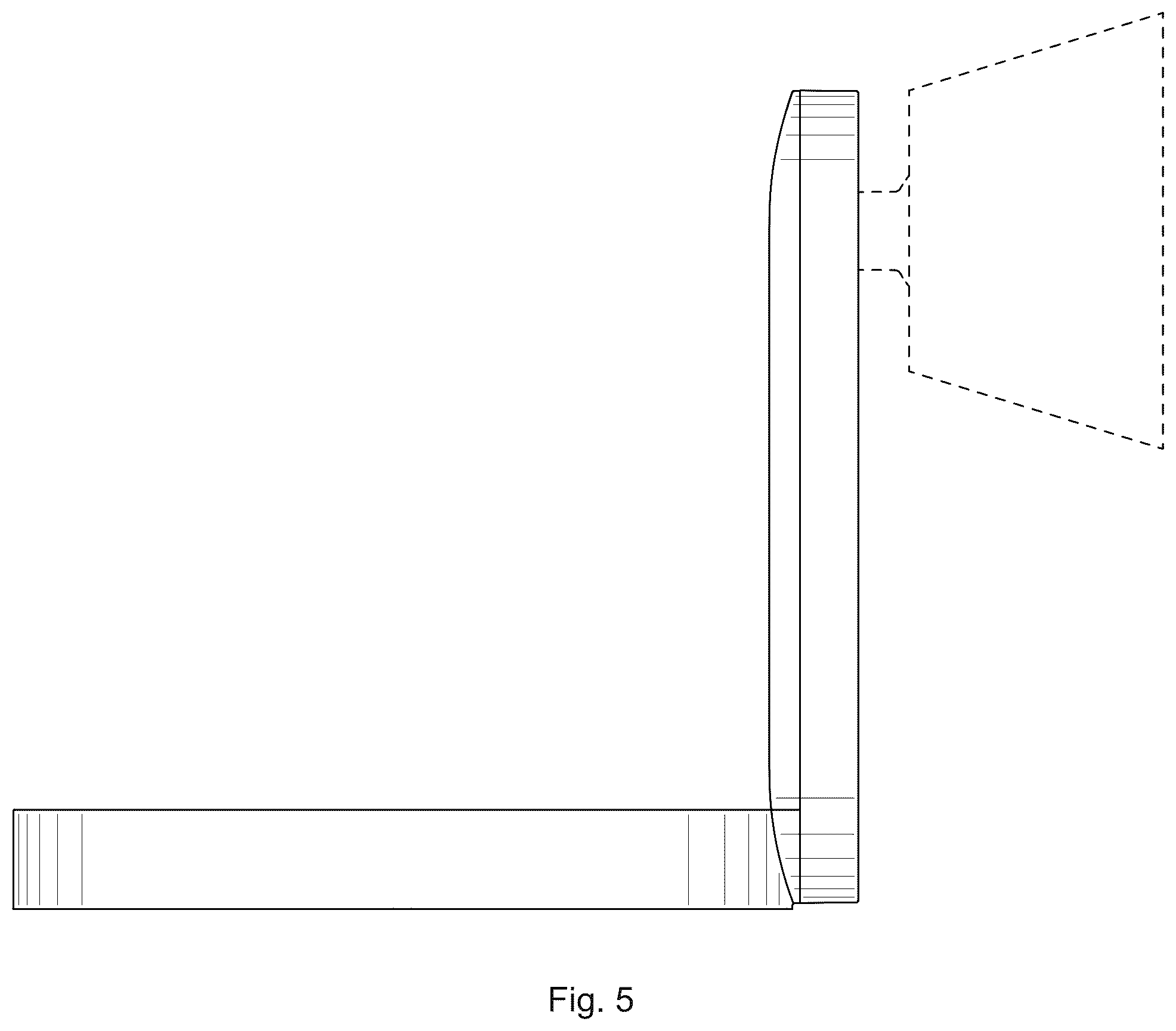 Patent USD1076887 Figure 5 – Wall mount for an audio device