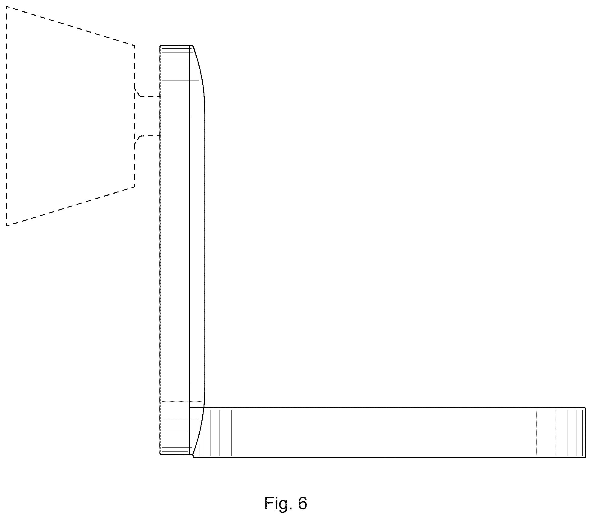 Patent USD1076887 Figure 6 – Wall mount for an audio device