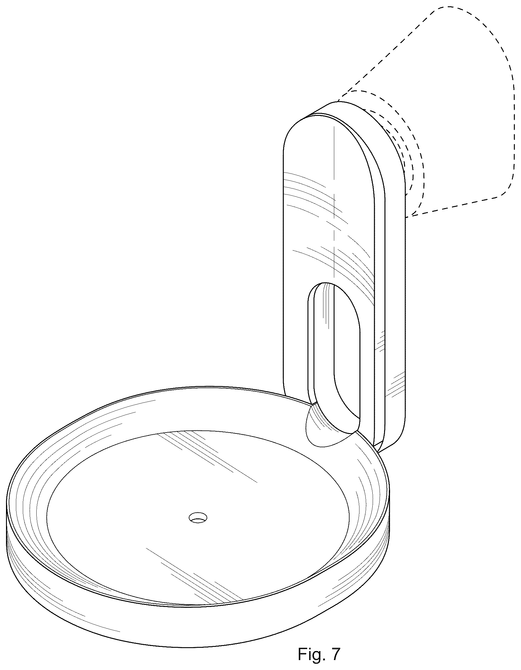 Patent USD1076887 Figure 7 – Wall mount for an audio device