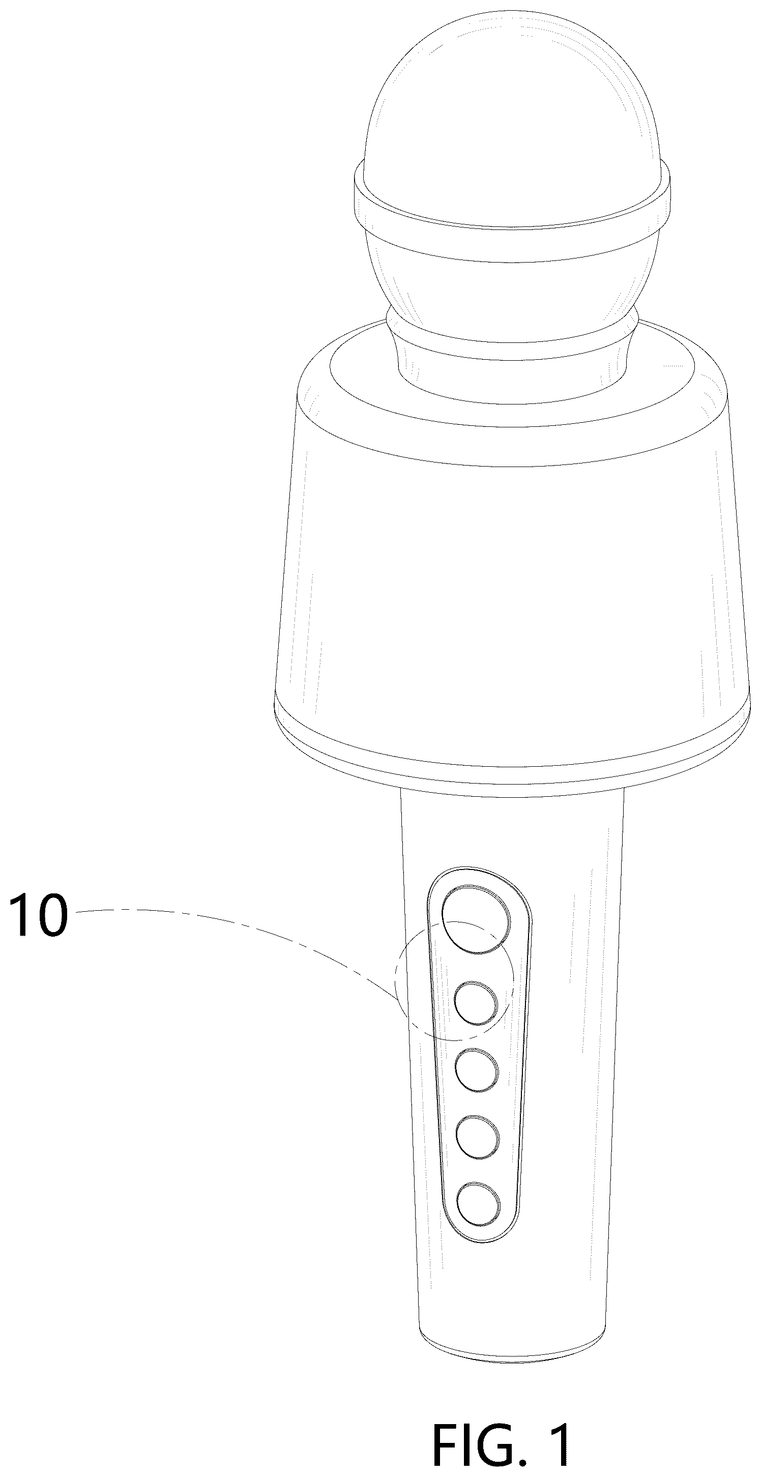 Patent USD1076888 Figure 1 – Wireless microphone