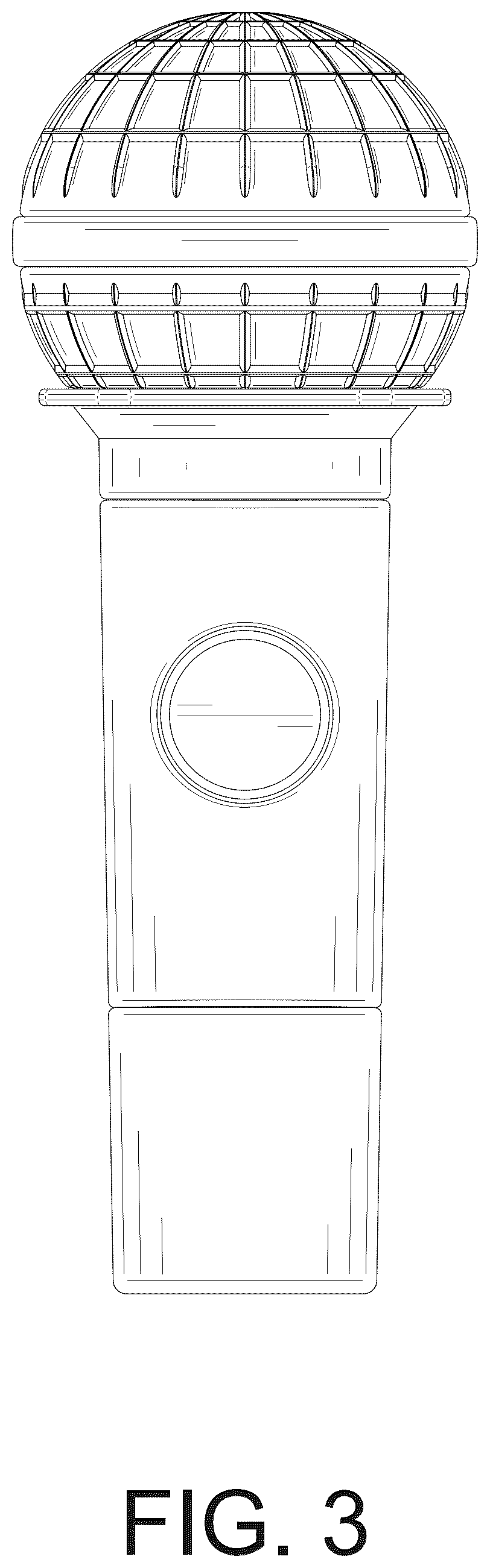 Patent USD1076889 Figure 3 – Toy microphone
