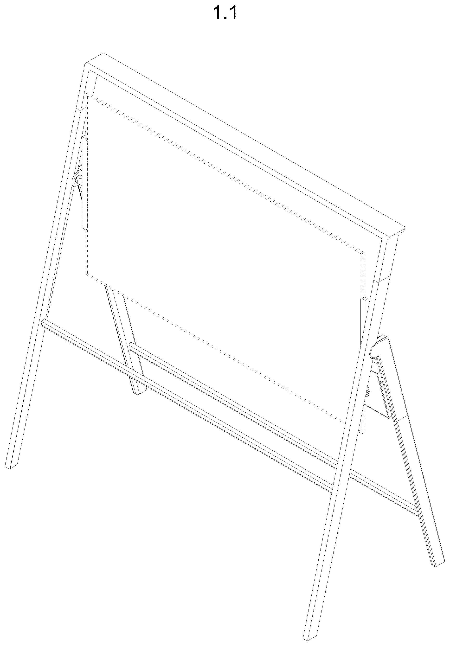 Patent USD1076897 — Video screen with stand — Figure 1