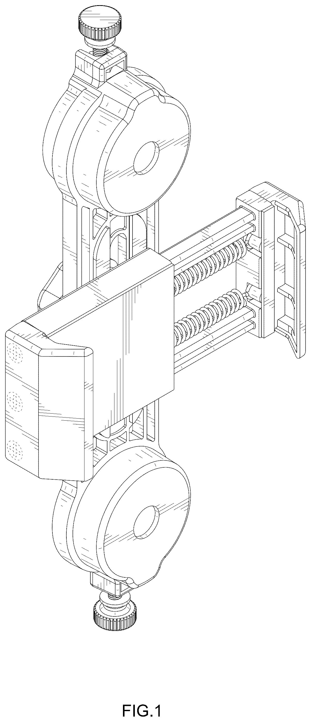 Patent USD1076903 Figure 1 – Eyepiece phone clip