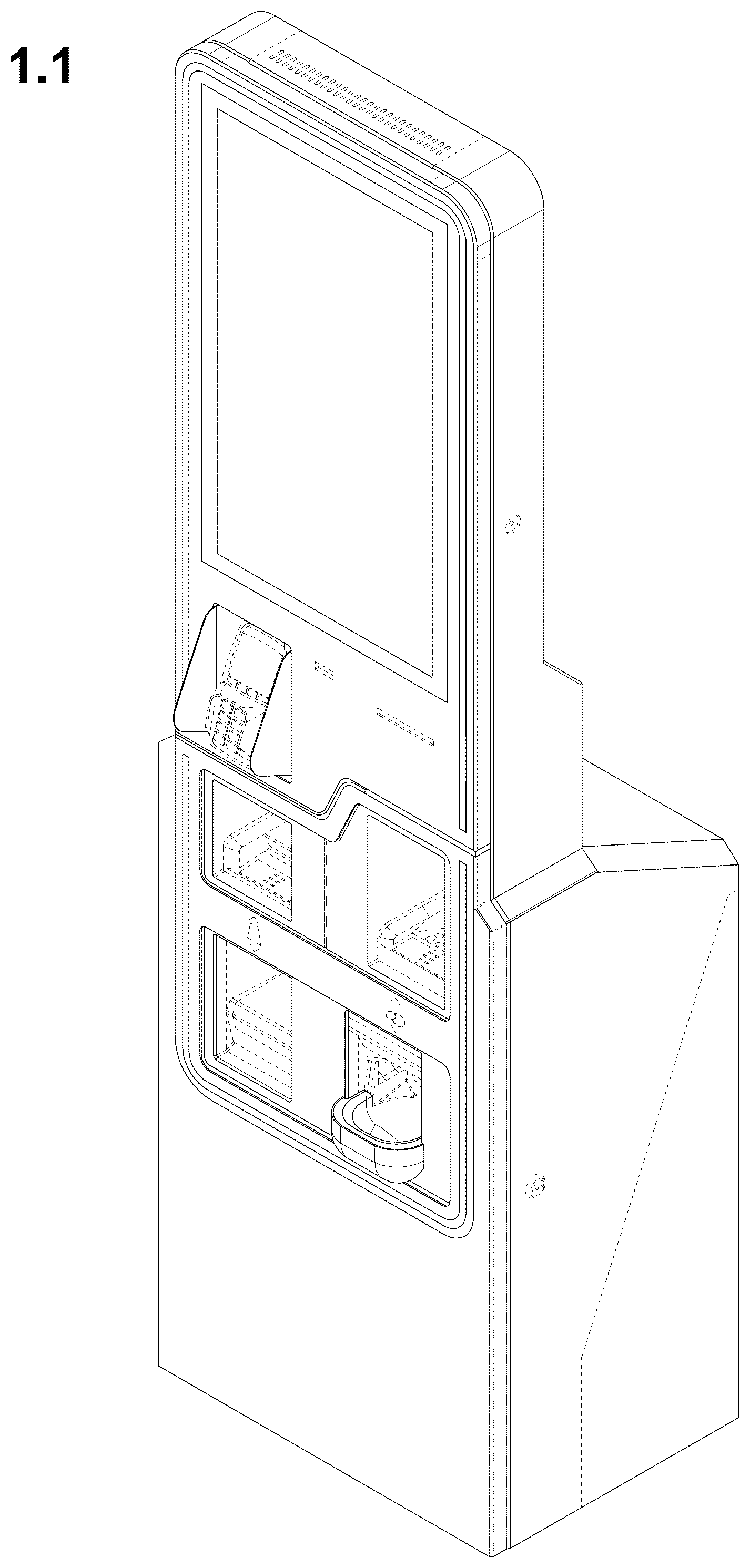 Patent USD1076907 — Self-service terminal — Figure 1