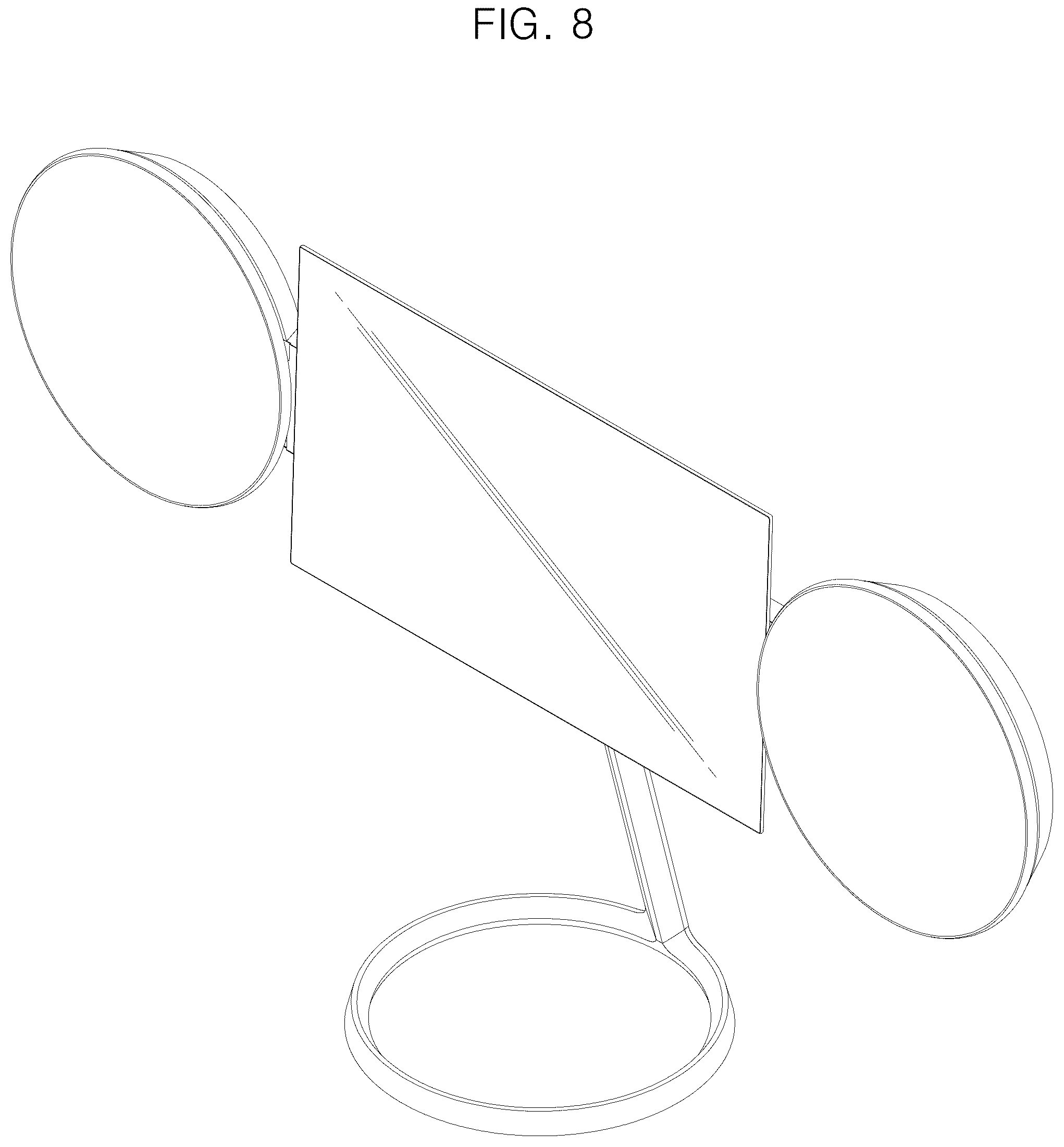 Patent USD1076916 Figure 8 – Display screen with speakers
