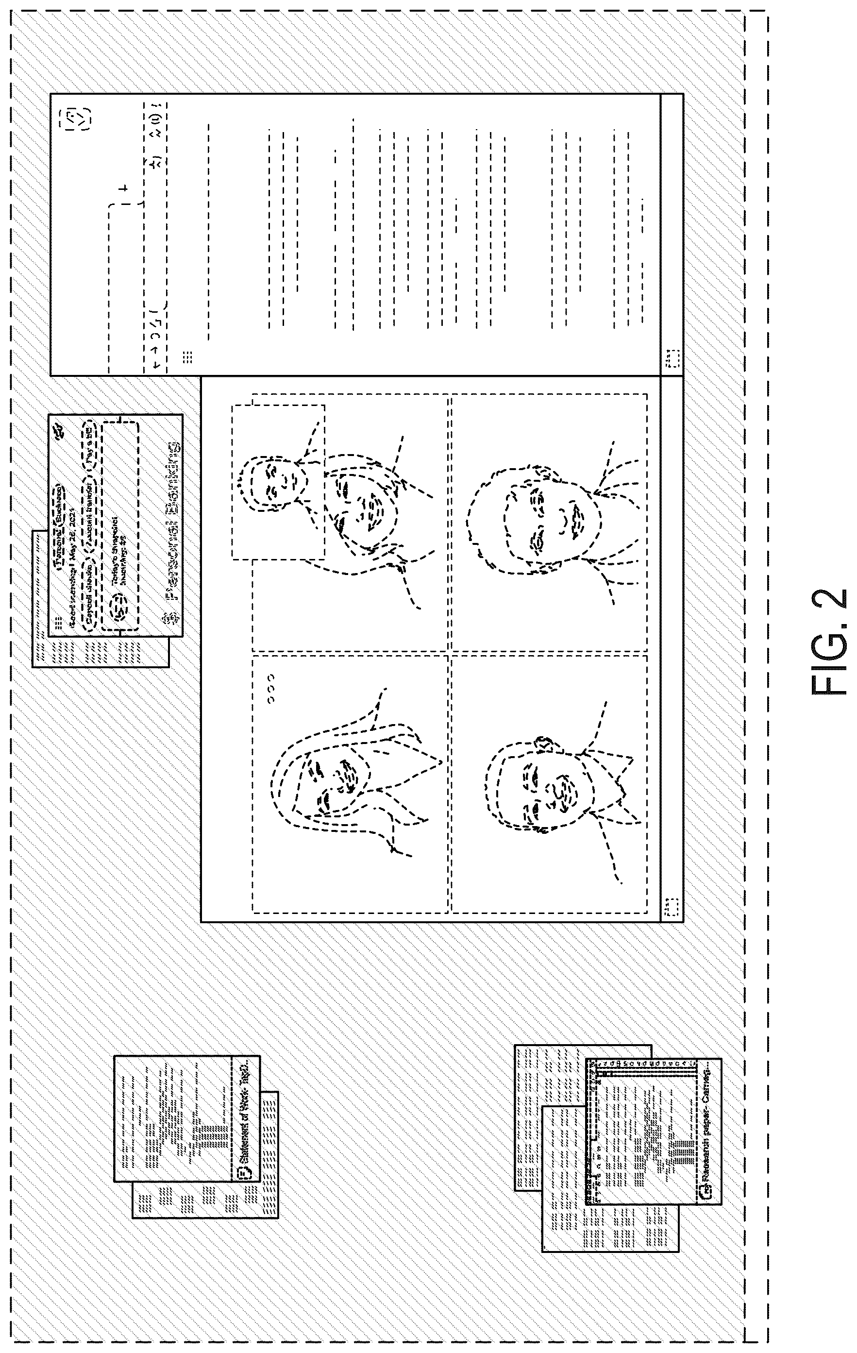 Patent USD1076934 Figure 2 – Display screen or portion thereof with transitional graphical user interface