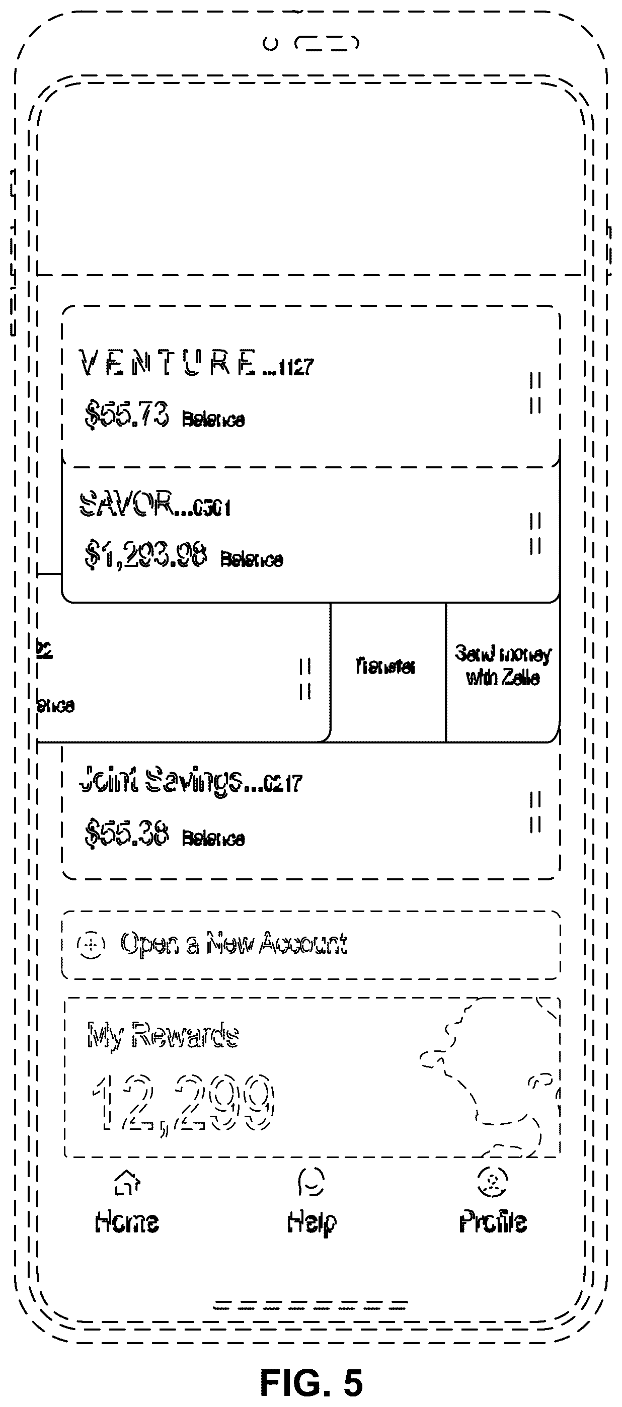 Patent USD1076945 Figure 5 – Display screen with an animated graphical user interface
