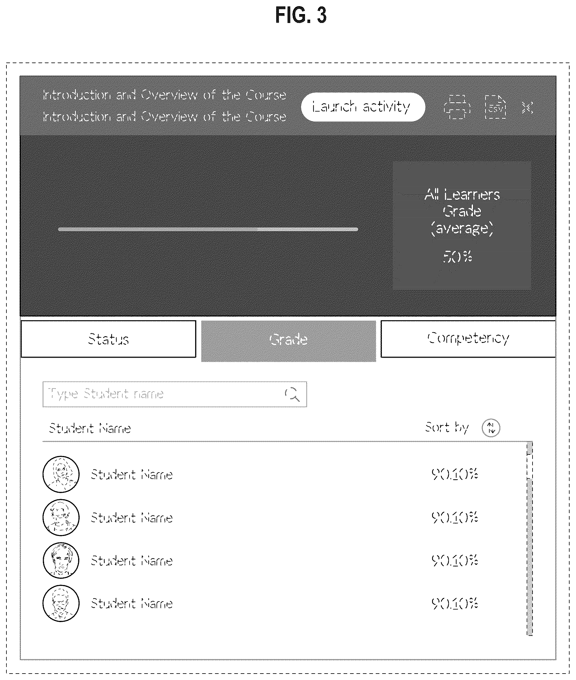 Patent USD1076964 Figure 3 – Display screen or portion thereof with transitional graphical user interface