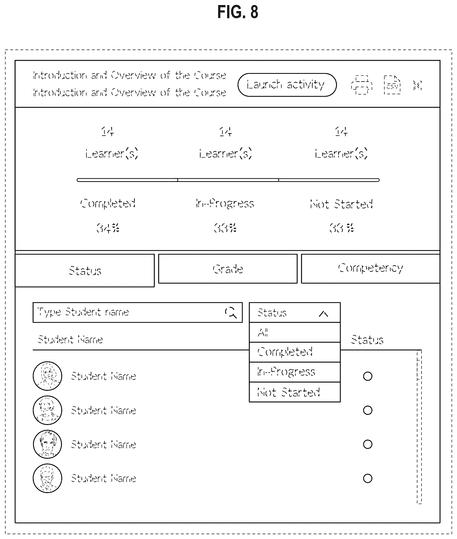Patent USD1076964 Figure 8 – Display screen or portion thereof with transitional graphical user interface