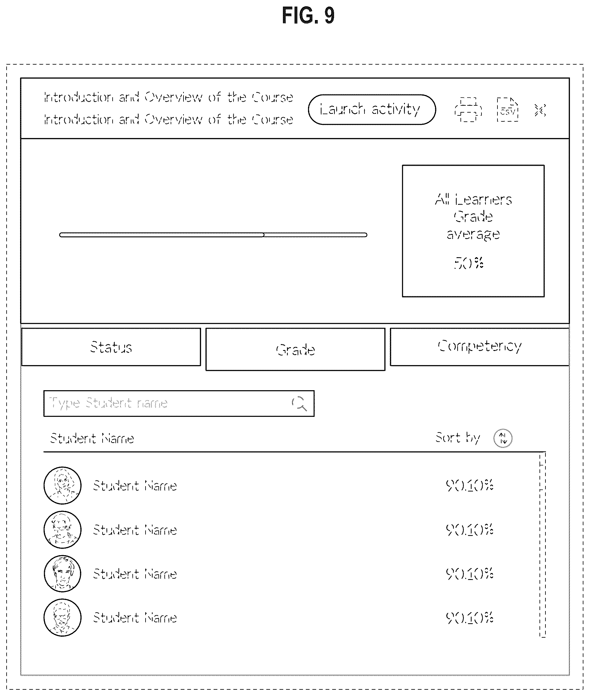 Patent USD1076964 Figure 9 – Display screen or portion thereof with transitional graphical user interface