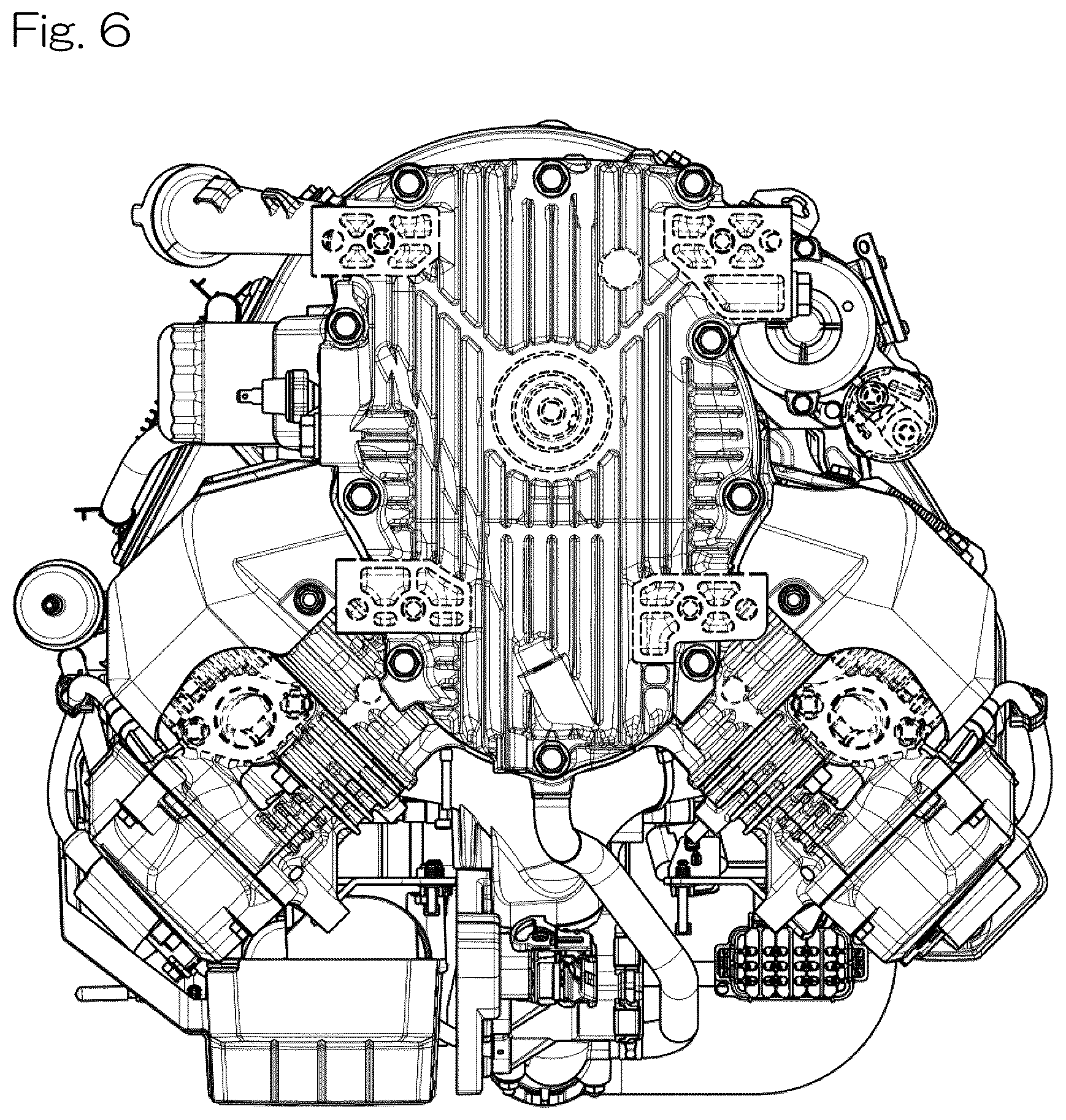 Patent USD1076981 Figure 6 – Internal combustion engine