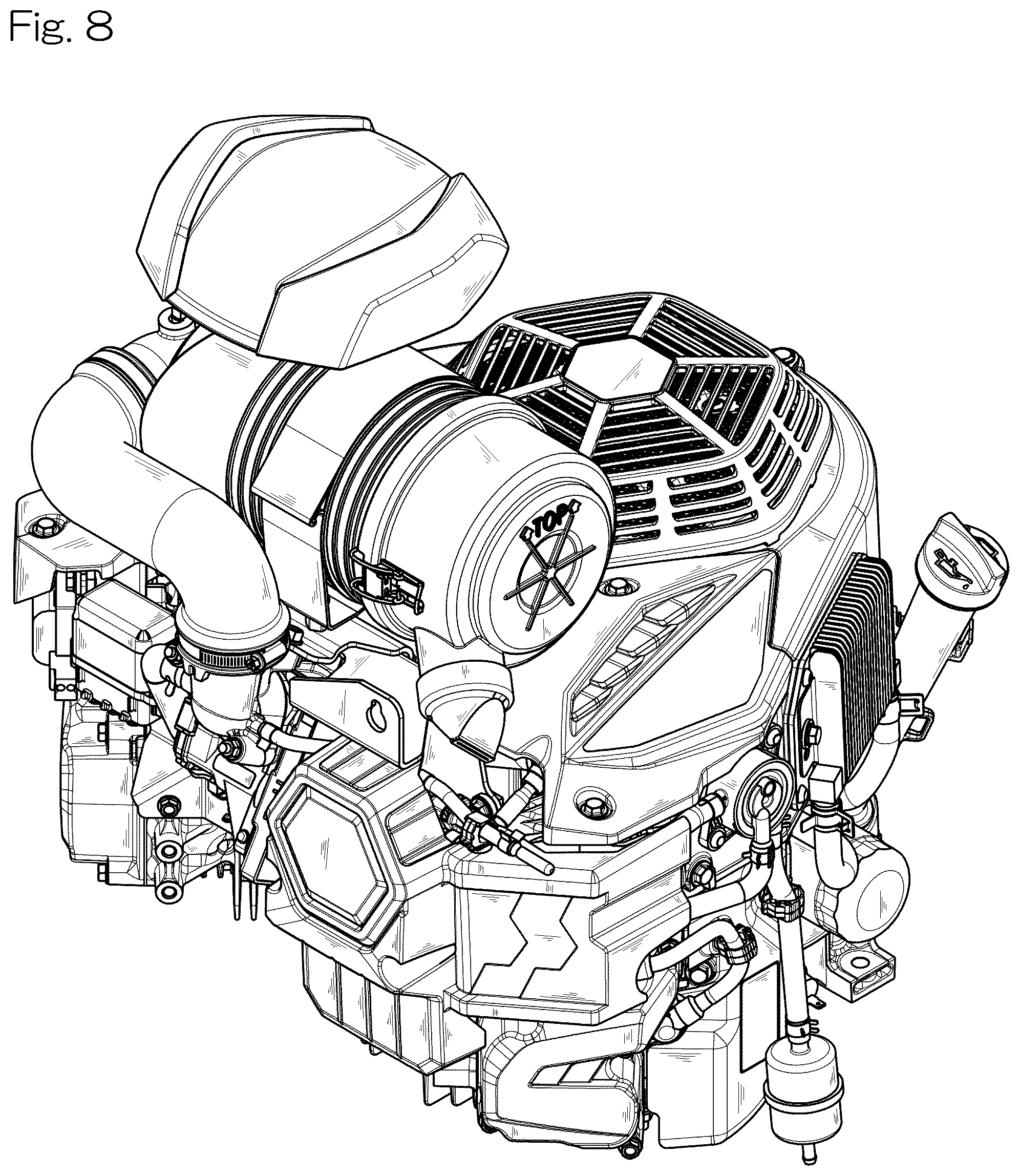 Patent USD1076981 Figure 8 – Internal combustion engine