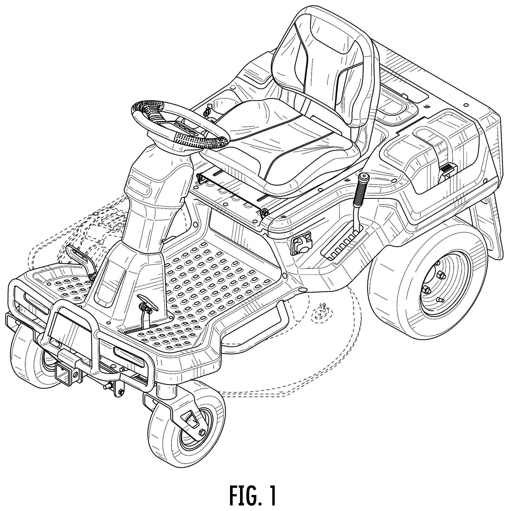 Patent USD1076987 Figure 1 – Mower