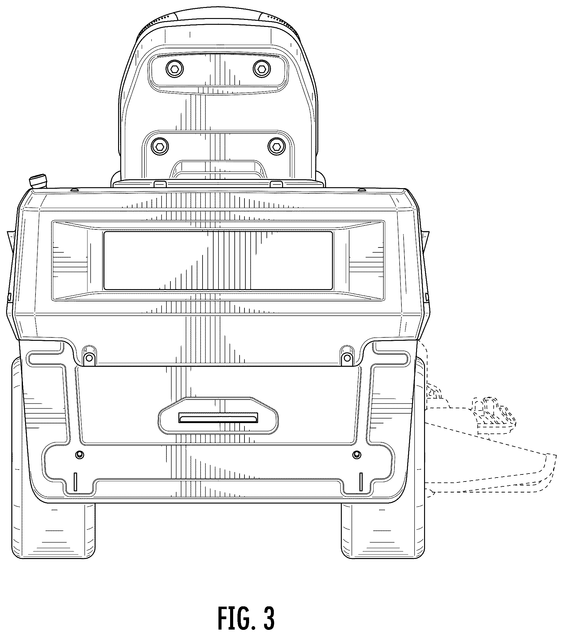 Patent USD1076987 Figure 3 – Mower