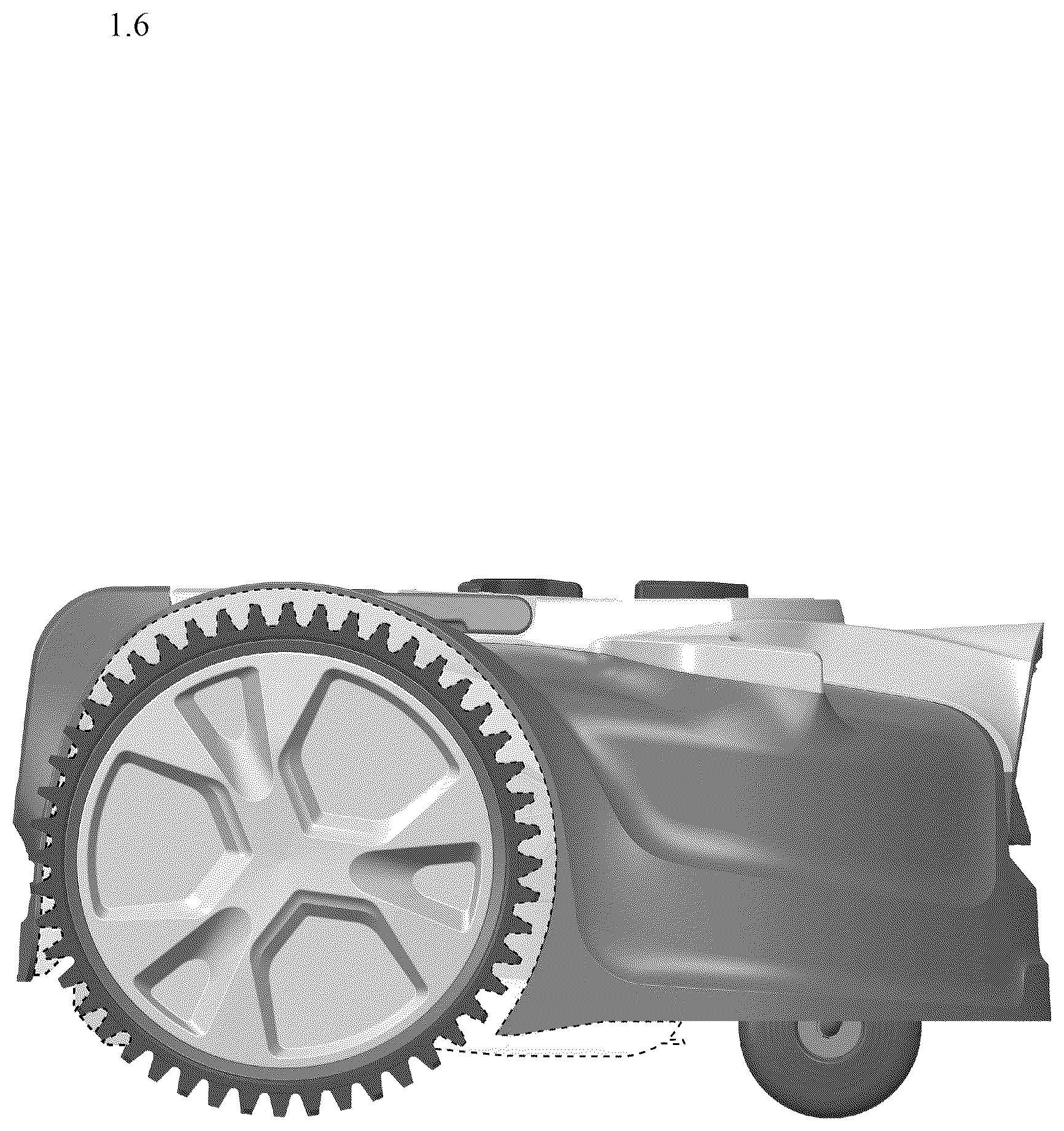 Patent USD1076988 Figure 6 – Lawn mower
