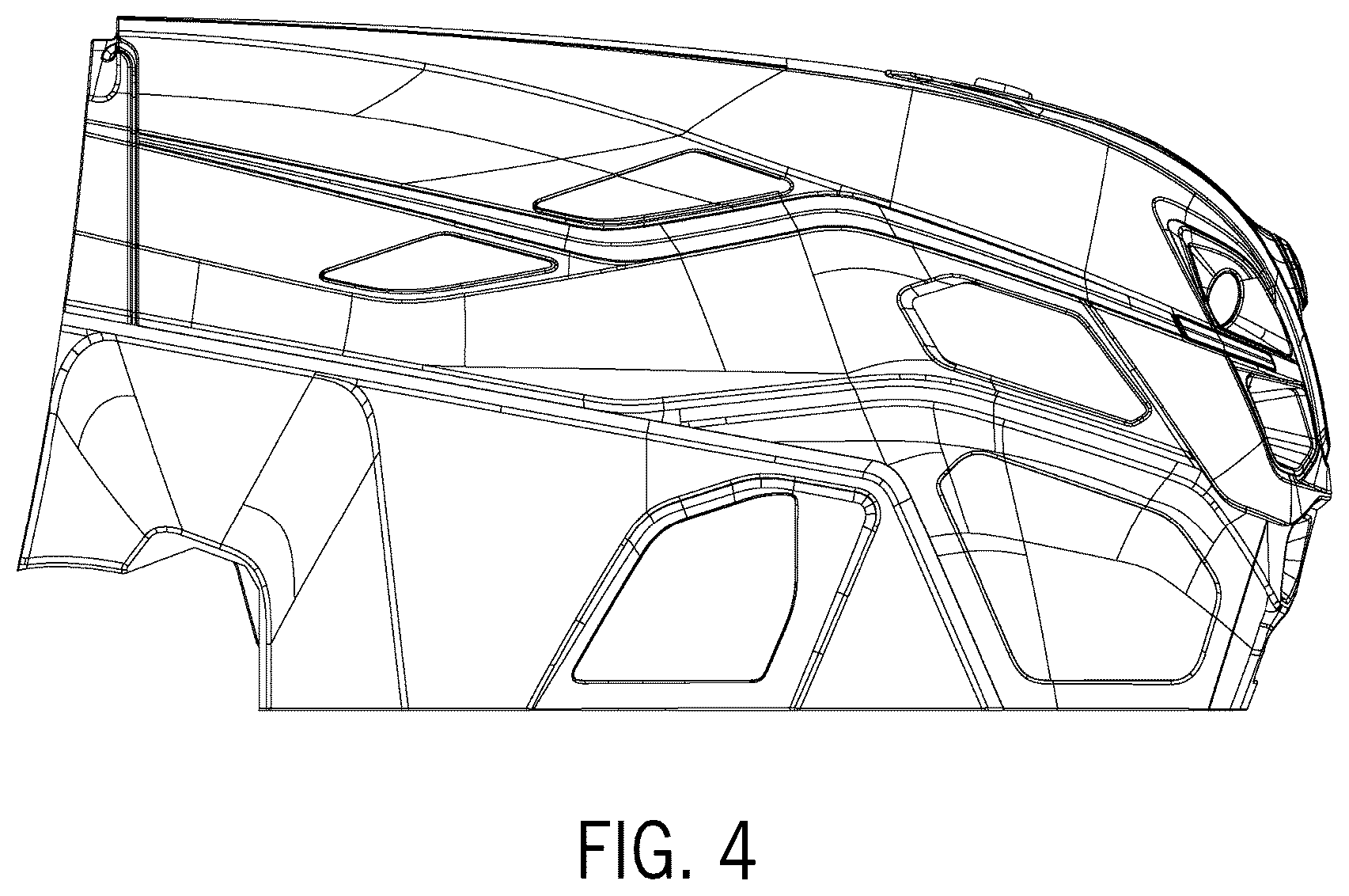 Patent USD1076991 Figure 4 – Hood of a work vehicle