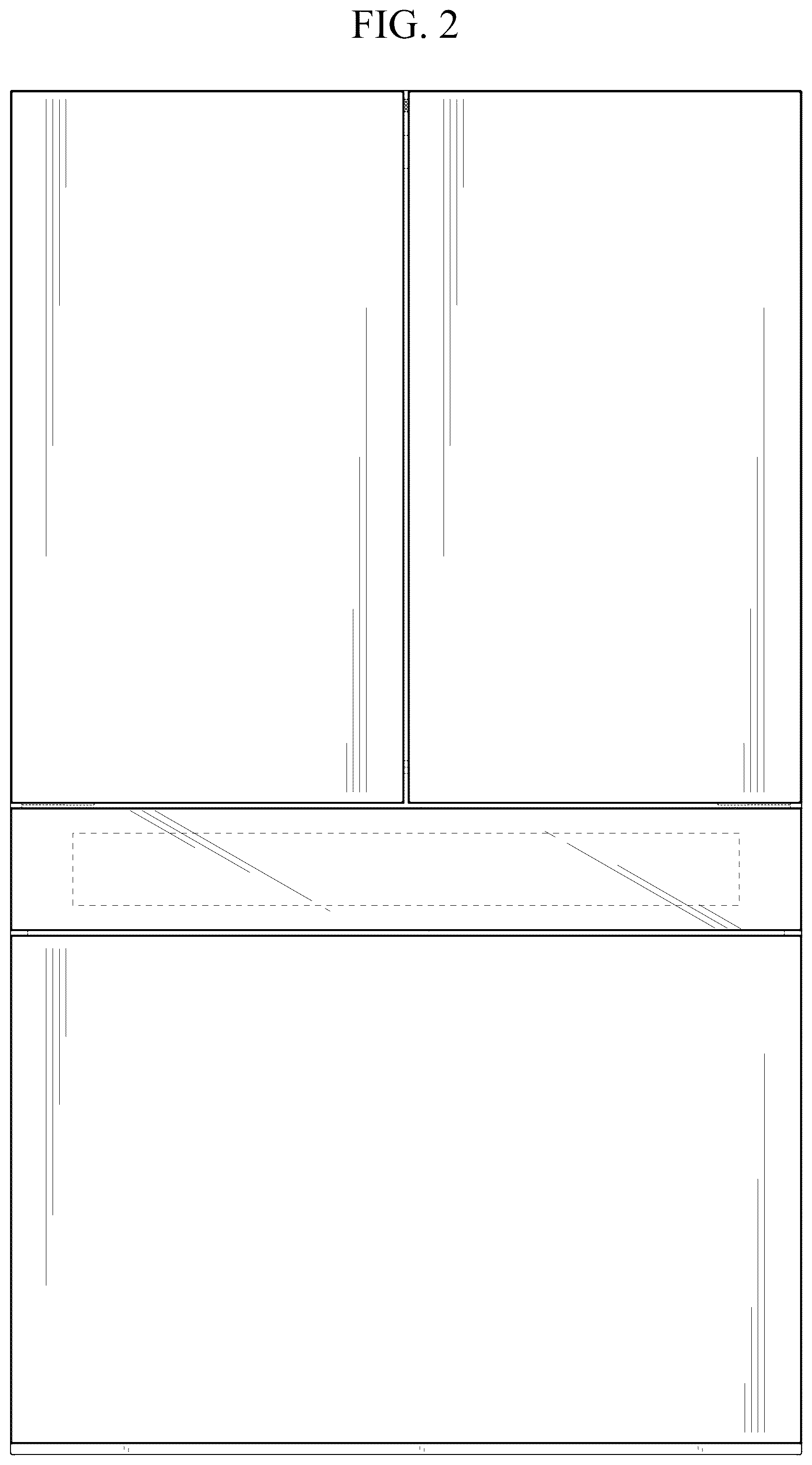 Patent USD1076992 Figure 2 – Refrigerator