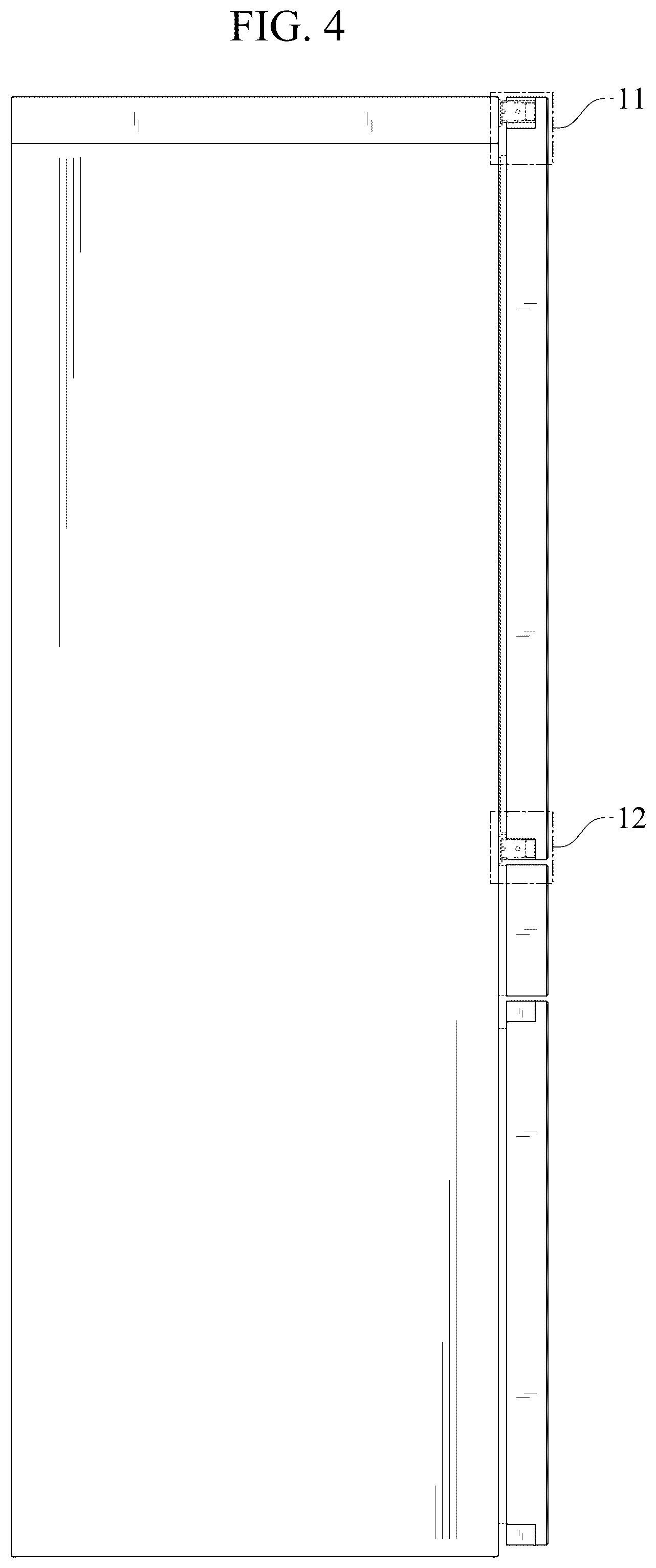 Patent USD1076992 Figure 4 – Refrigerator