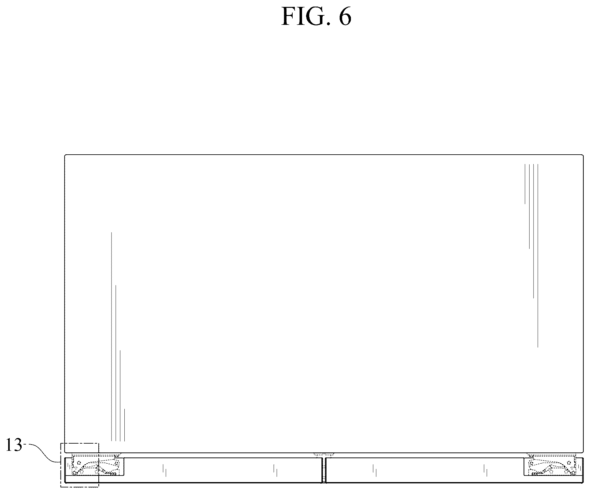 Patent USD1076992 Figure 6 – Refrigerator