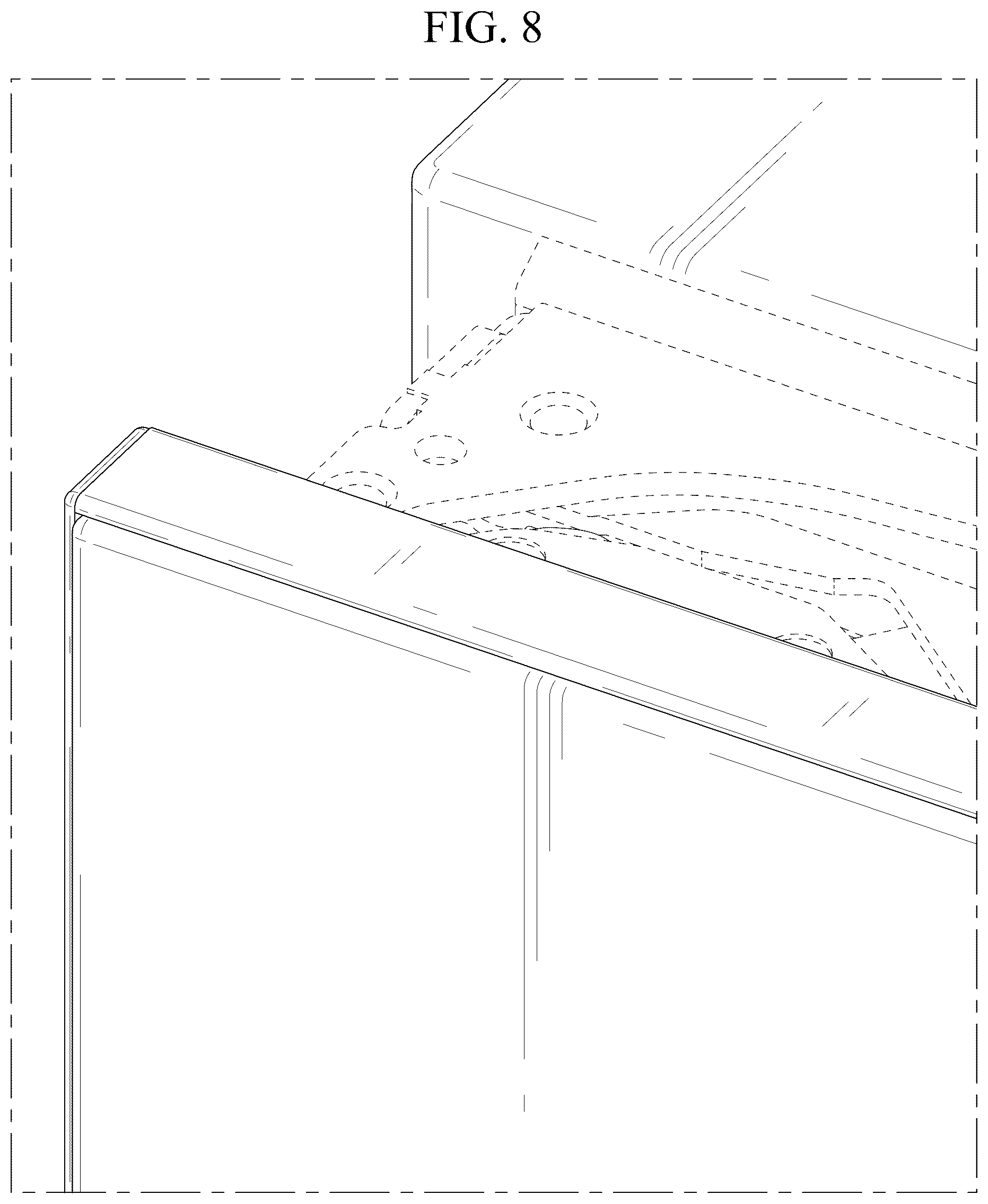 Patent USD1076992 Figure 8 – Refrigerator