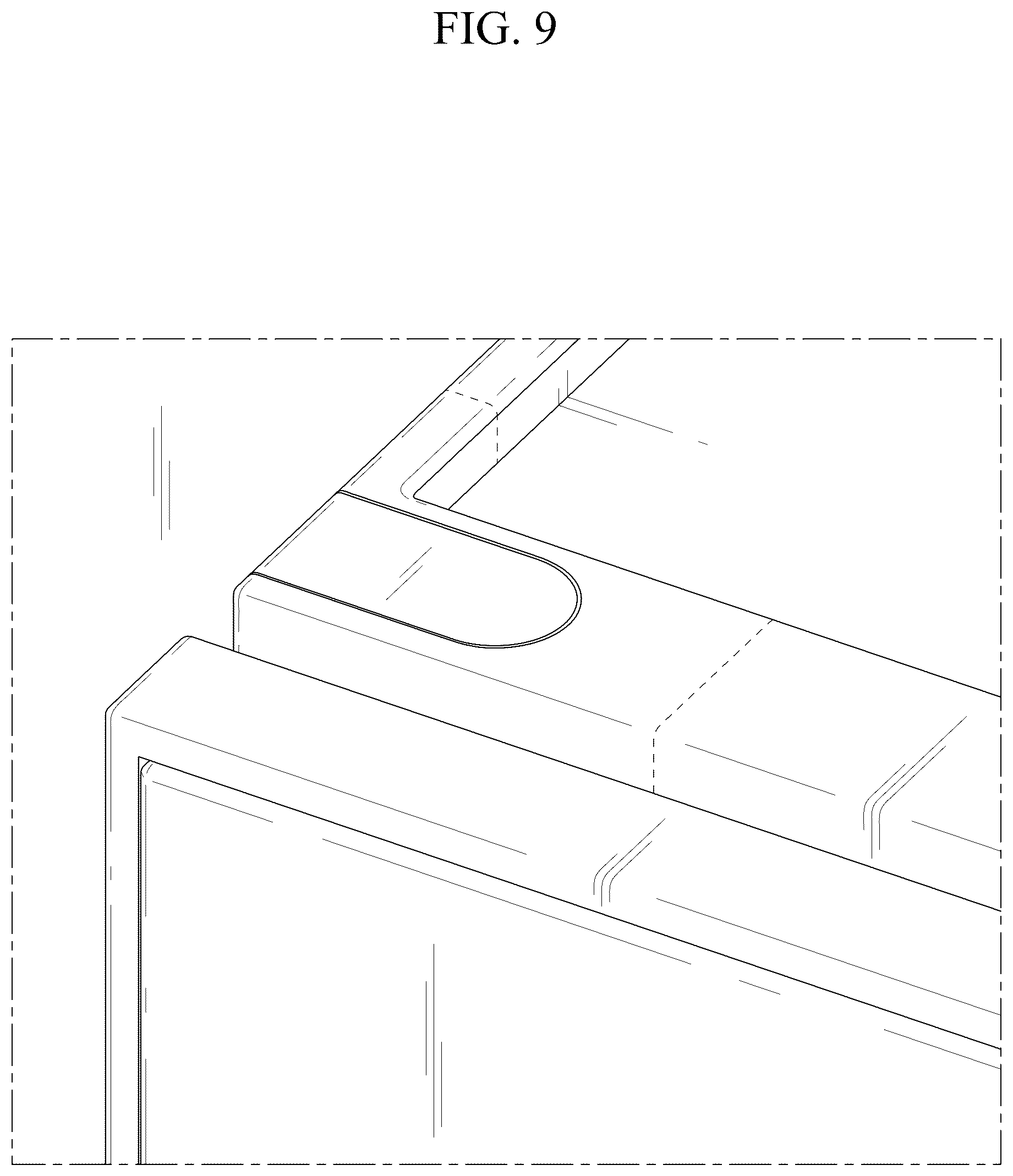 Patent USD1076993 Figure 9 – Refrigerator