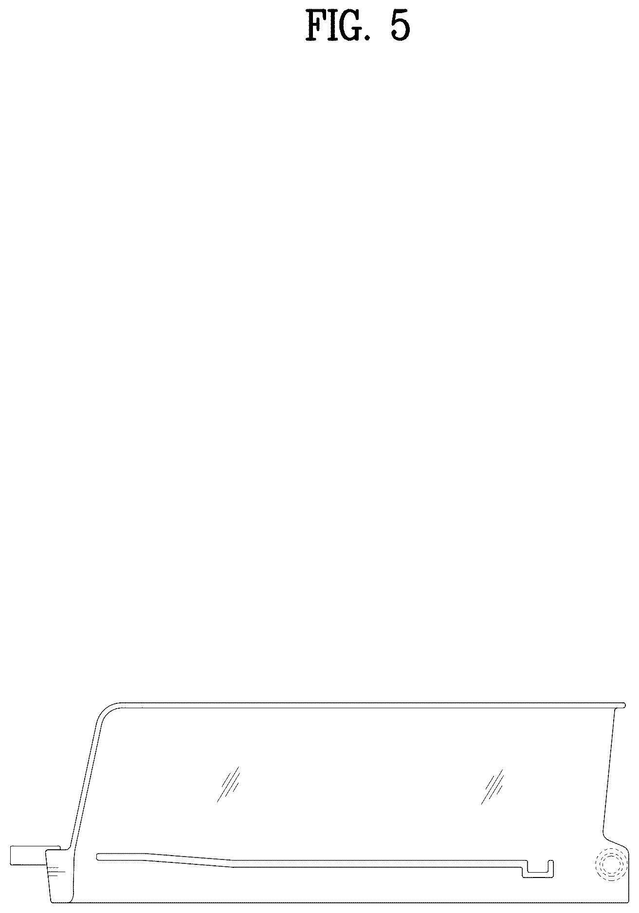 Patent USD1076996 Figure 5 – Drawer for refrigerator
