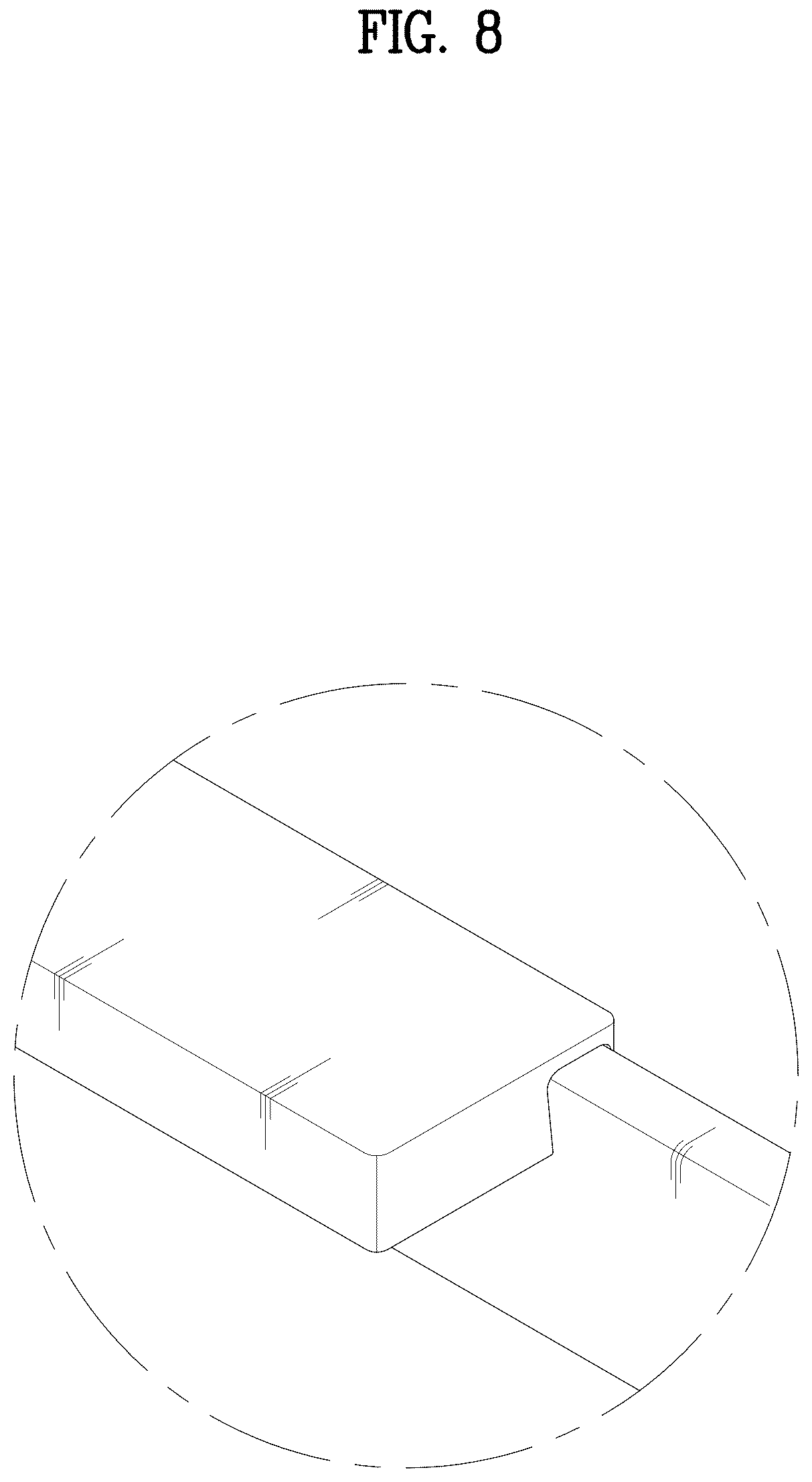 Patent USD1076996 Figure 8 – Drawer for refrigerator