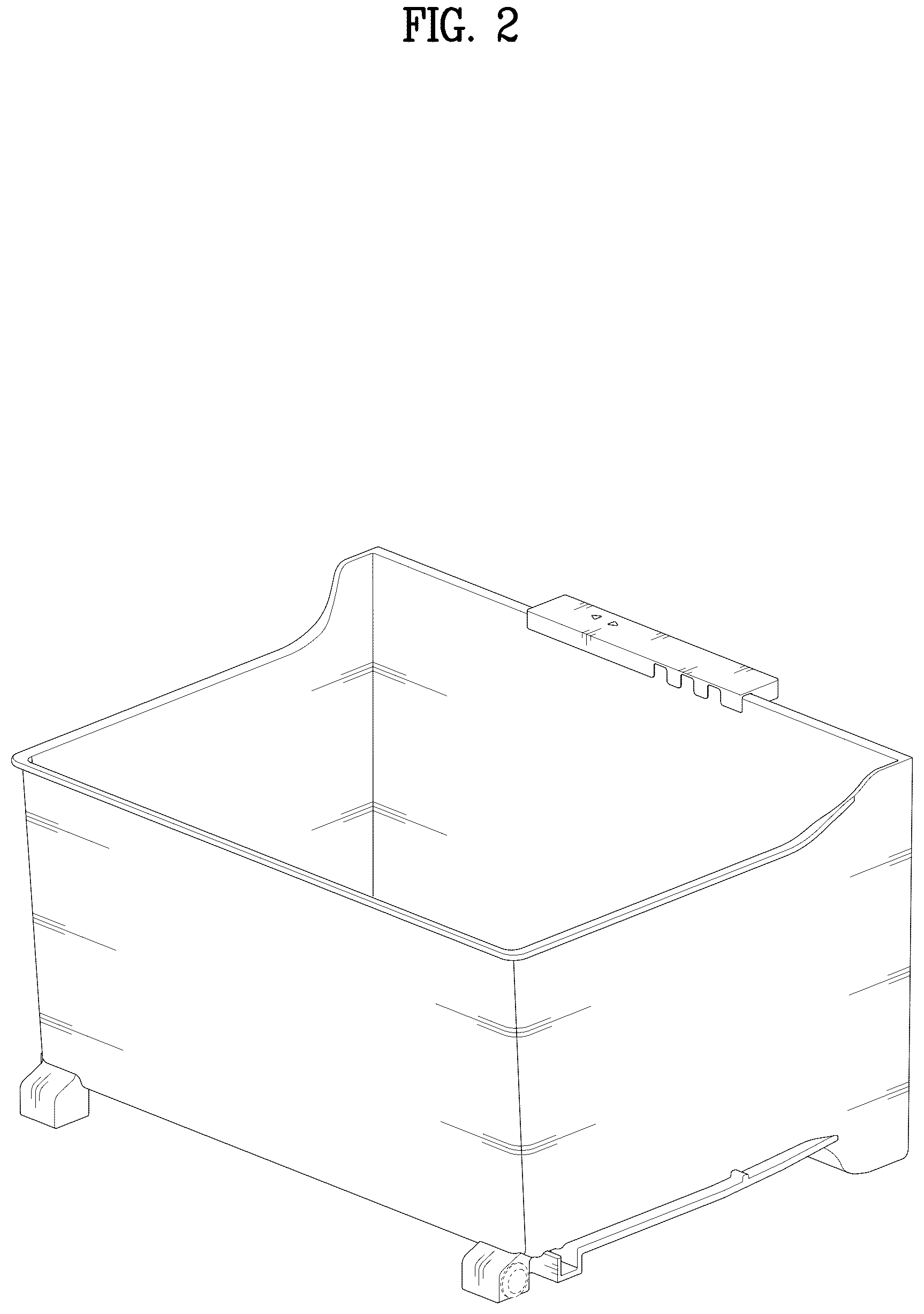 Patent USD1076998 Figure 2 – Drawer for refrigerator